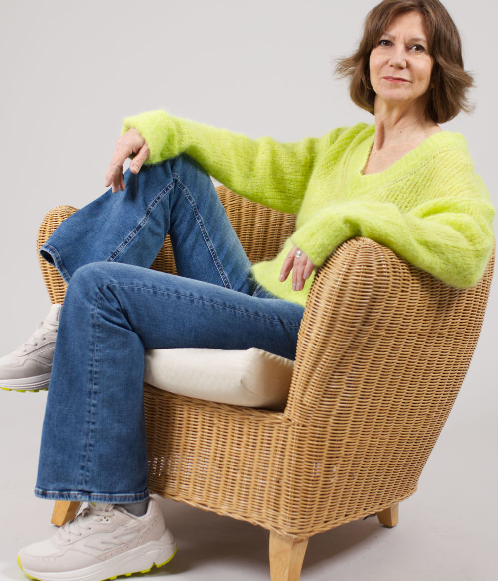 Strick in zarten Frühlingsfarben