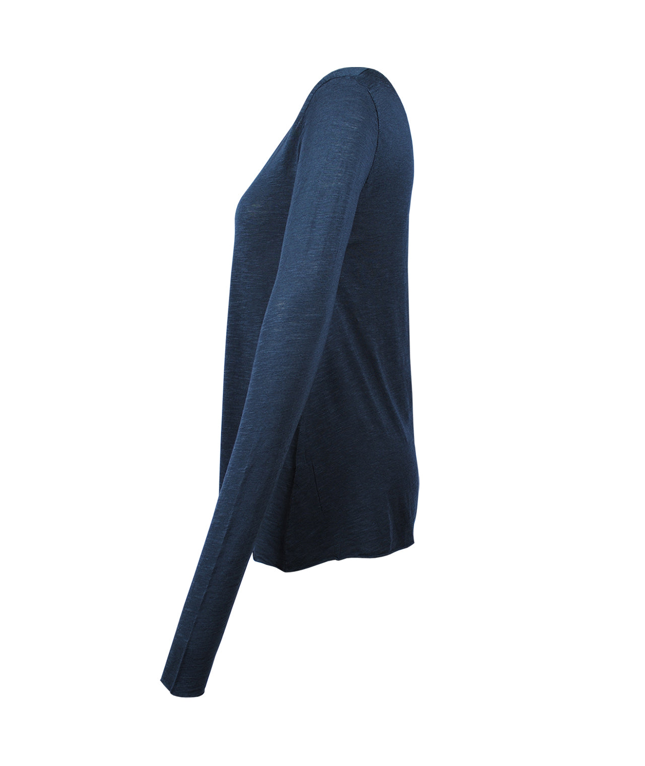 1/1 V-Shirt geflammt | graublau