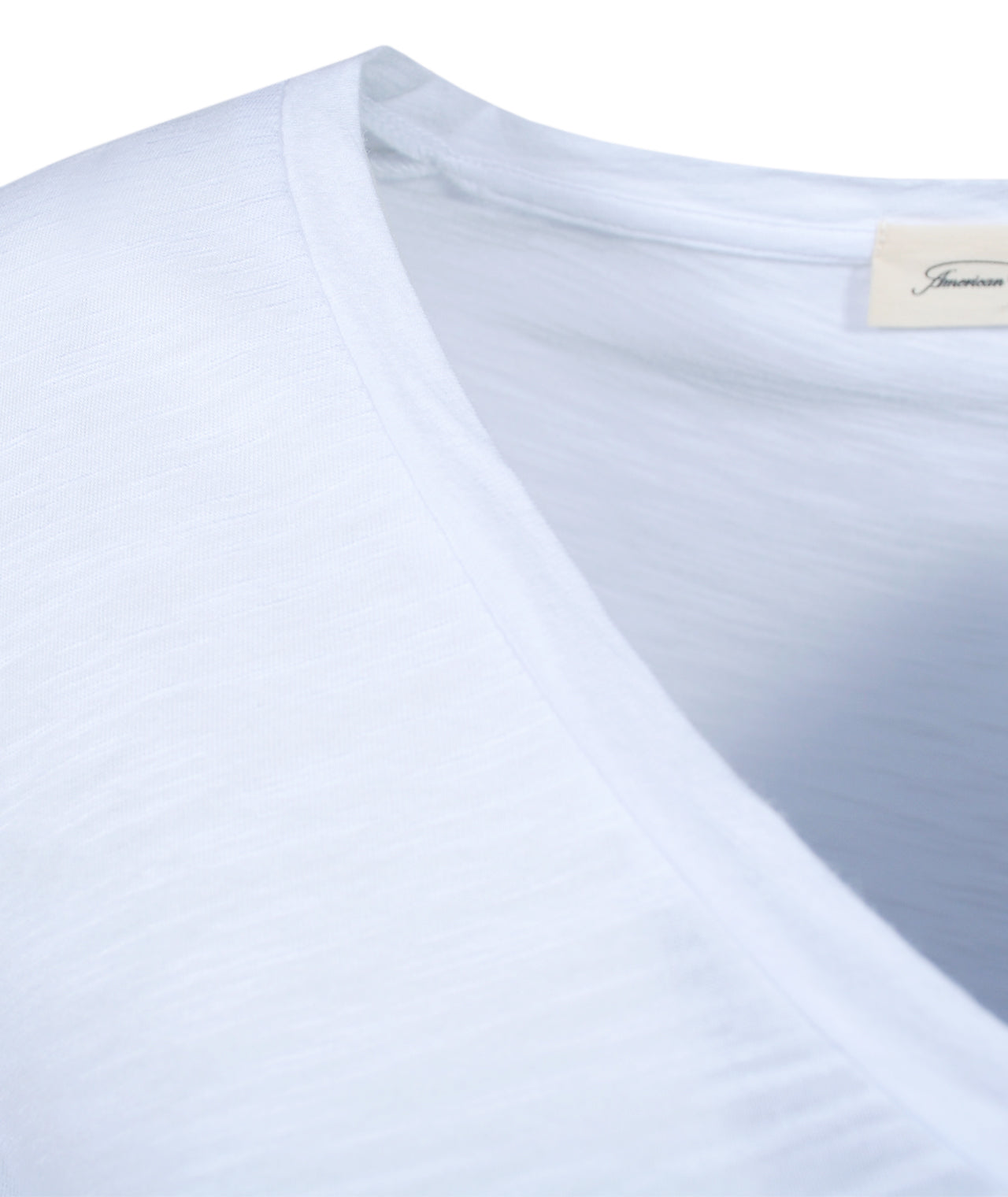 1/1 V-Shirt geflammt | weiß