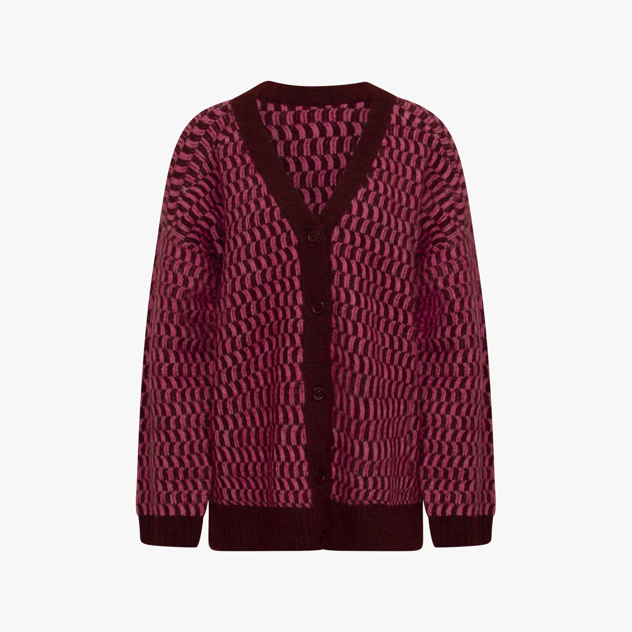 Cardigan Jacquard | rot