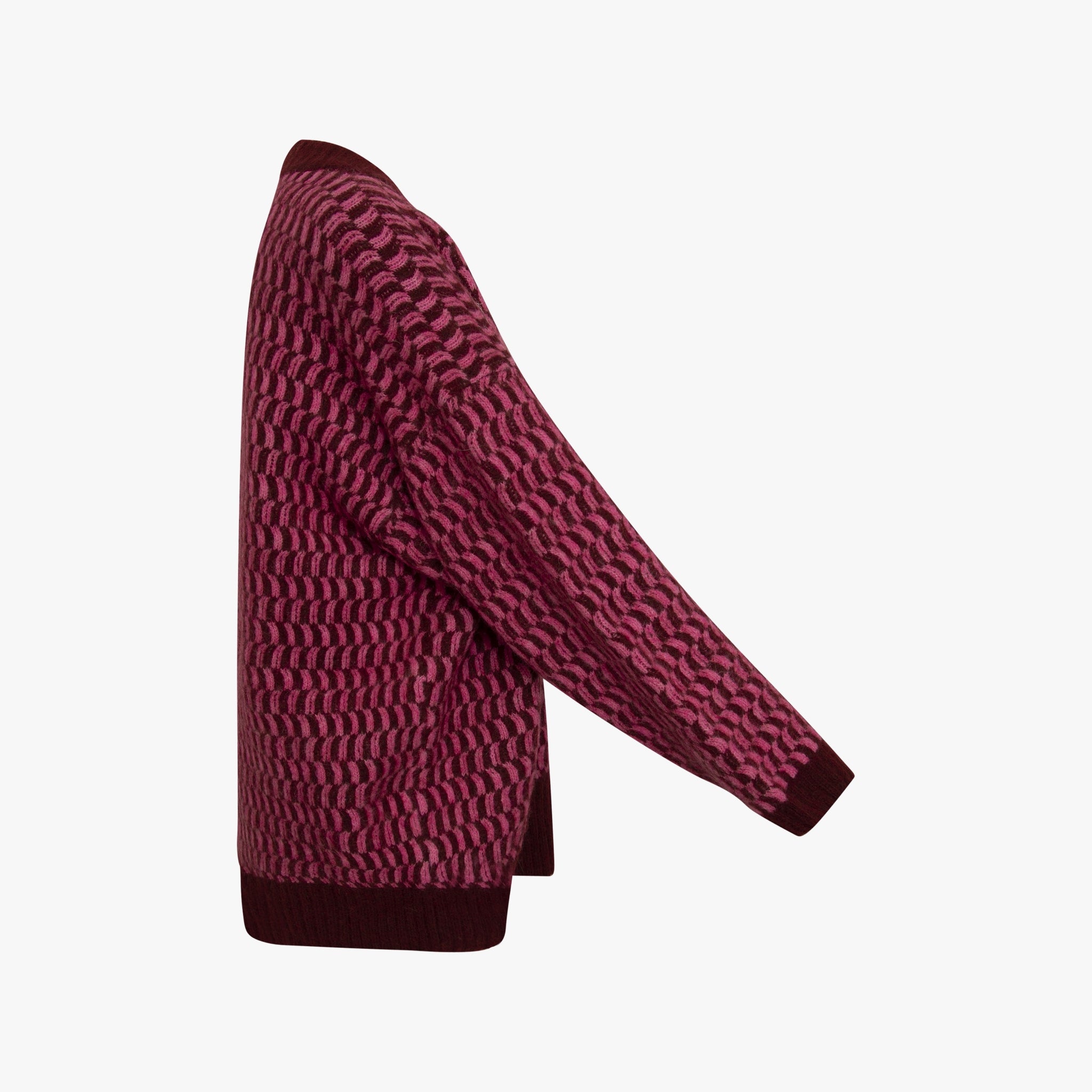 Cardigan Jacquard | rot