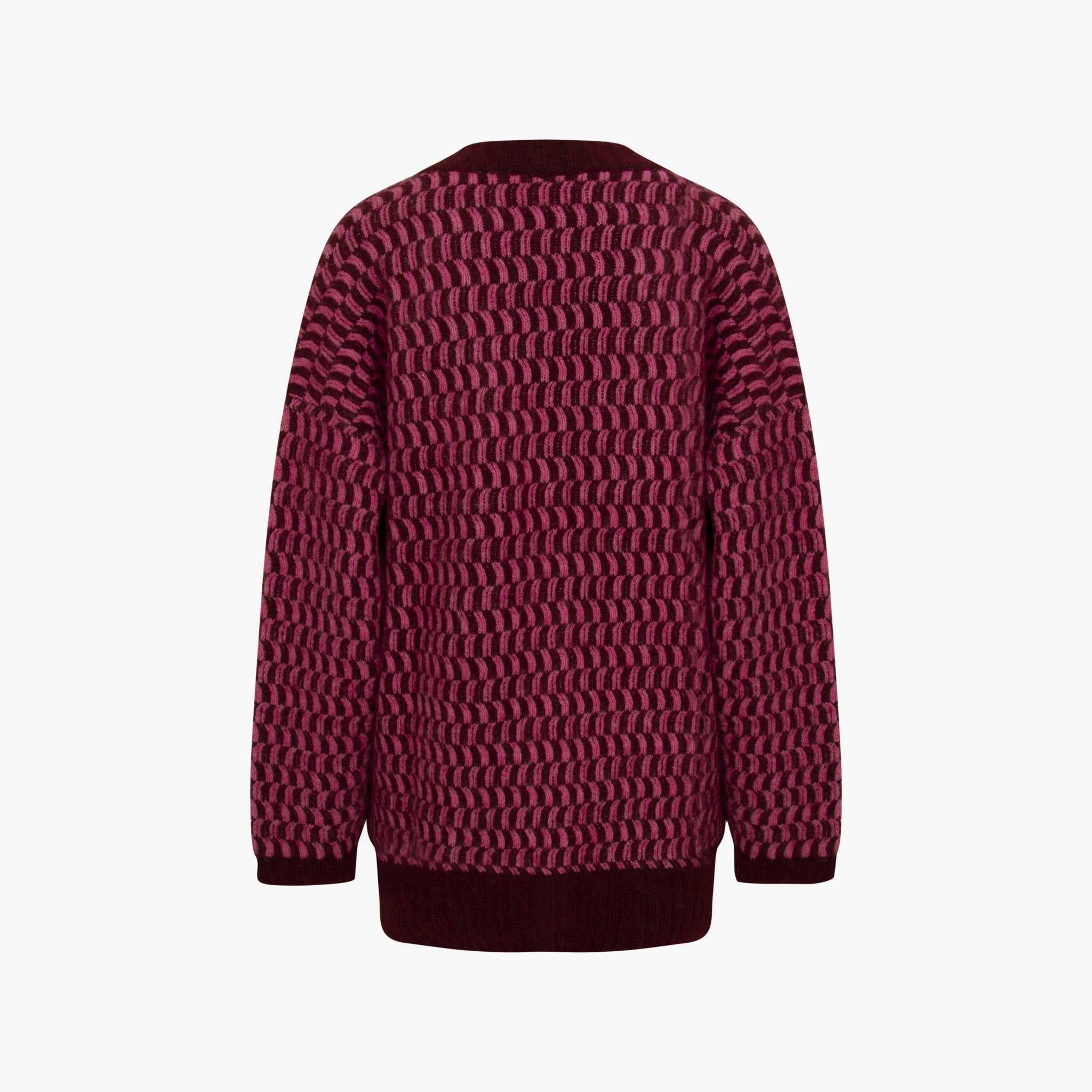 Cardigan Jacquard | rot