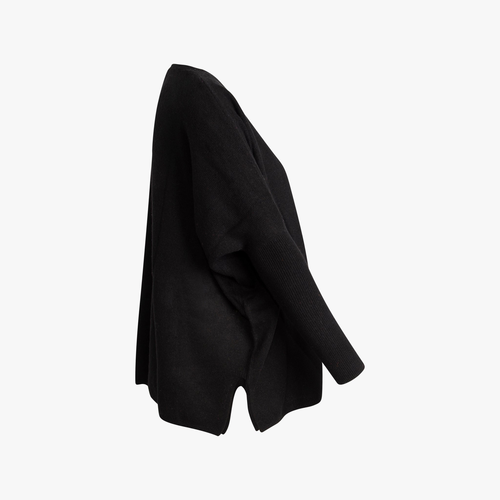 1/1 V-Poncho-Pulli | schwarz
