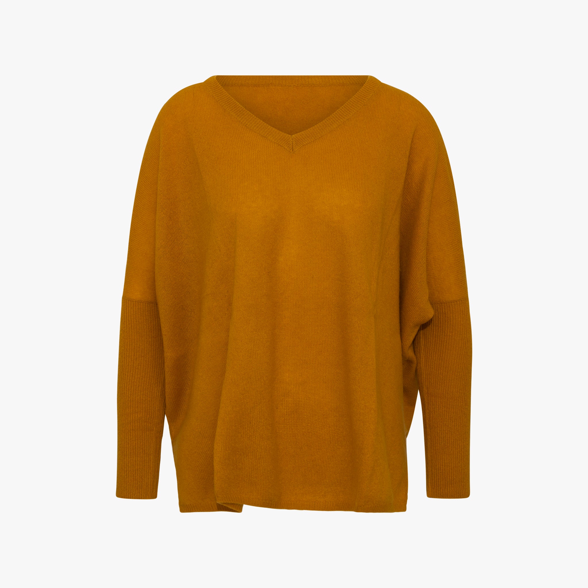 1/1 V-Poncho-Pulli | curry