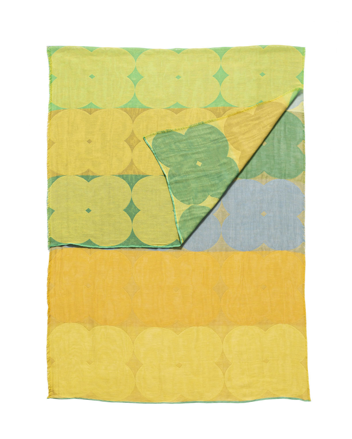 Traits Paris Schal Blondie 50x190cm | grün-gelb