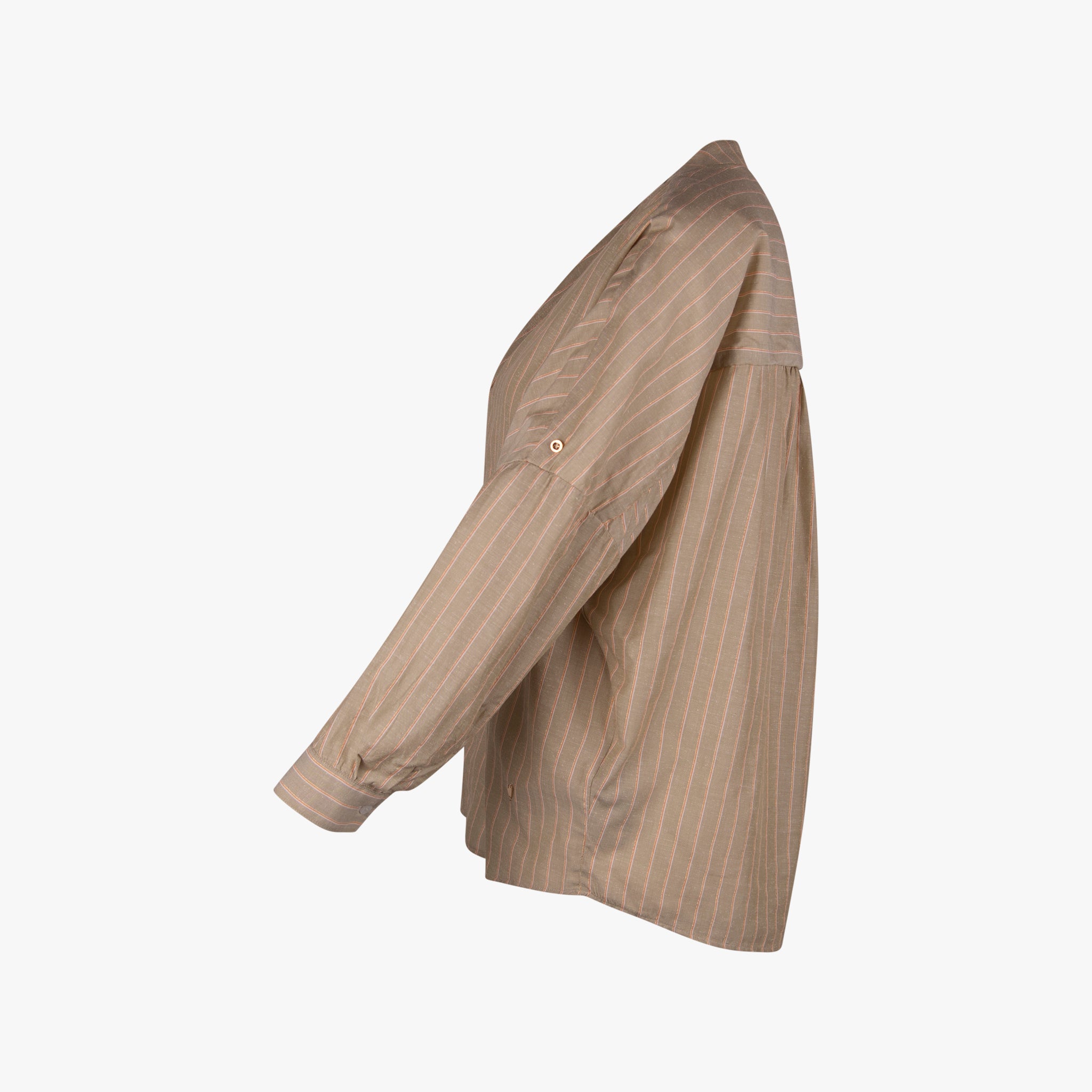 Bluse Lurex Streifen | khaki
