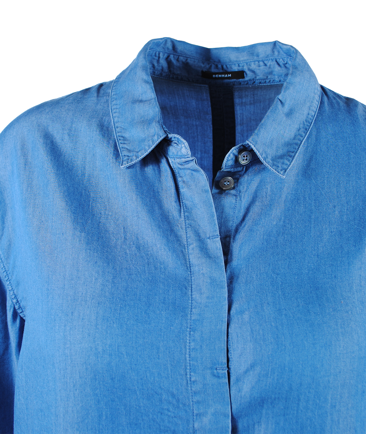 Bluse Chambray | blau