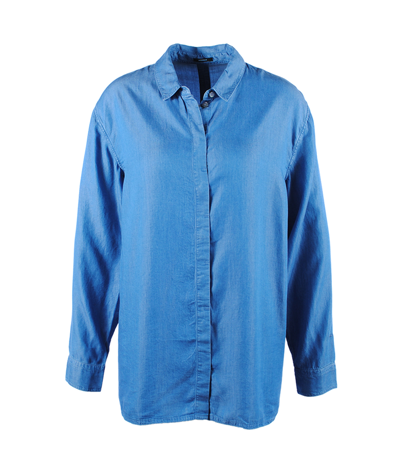 Bluse Chambray | blau