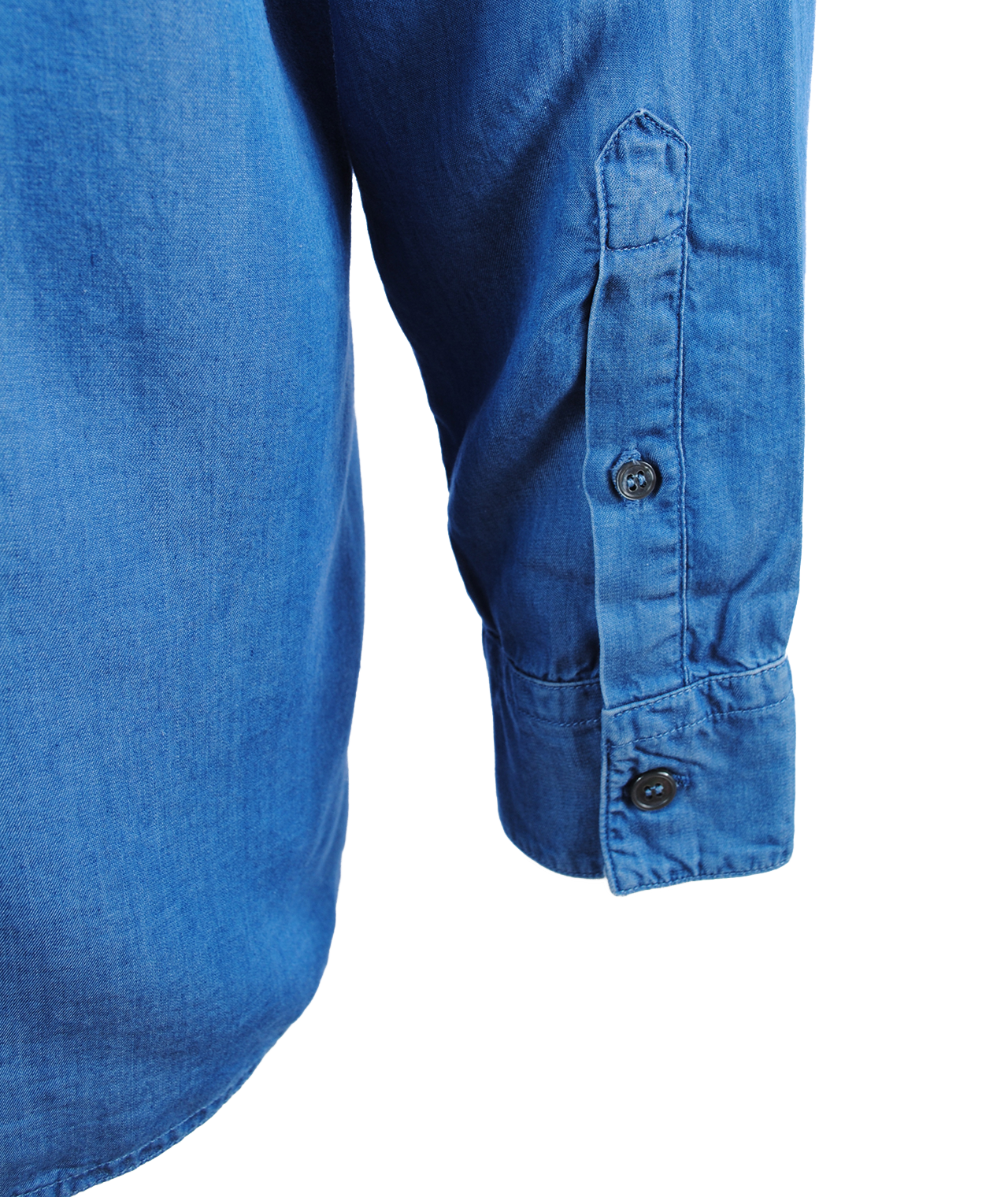 Bluse Chambray | blau