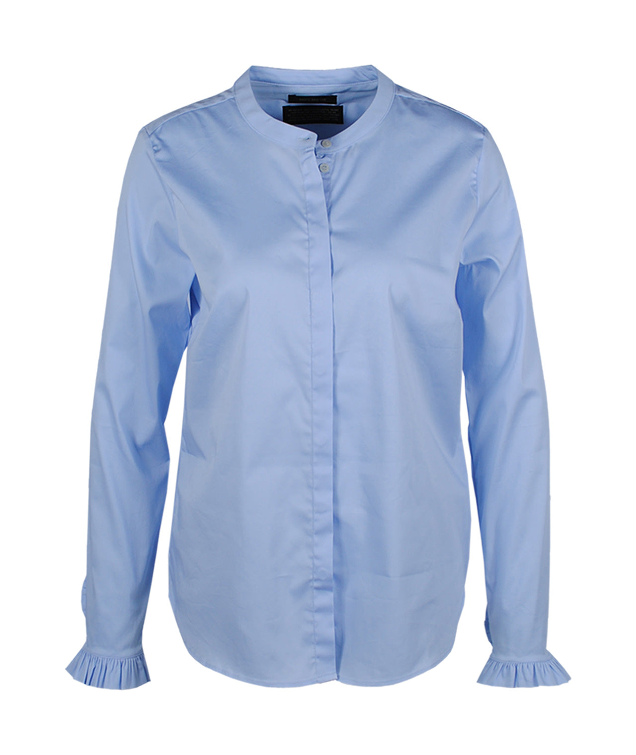Bluse Rüsche | hellblau