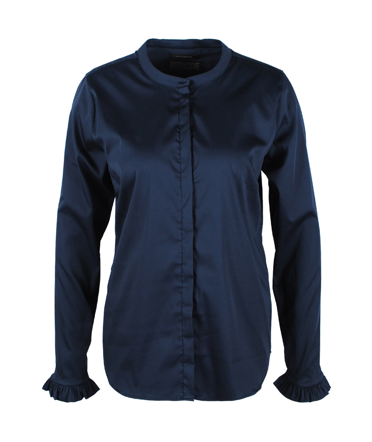 Bluse Rüsche | nachtblau