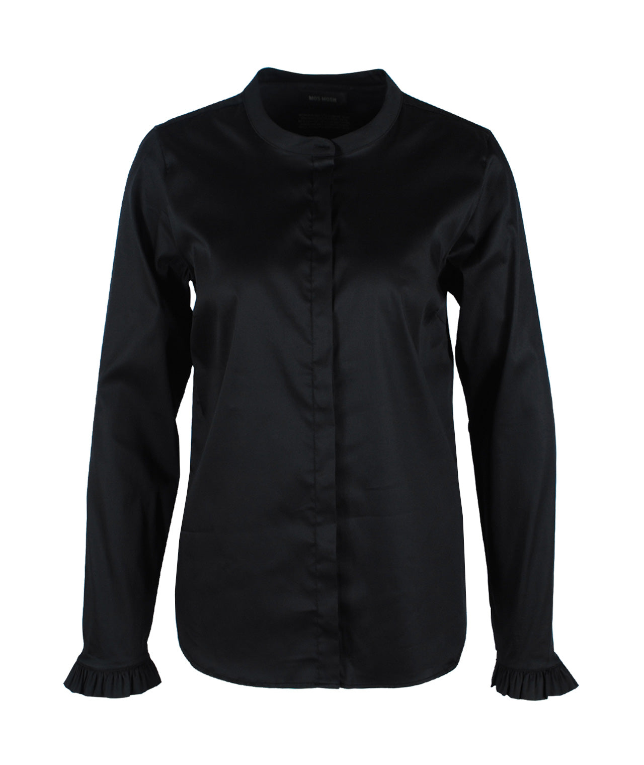 Bluse Rüsche | schwarz