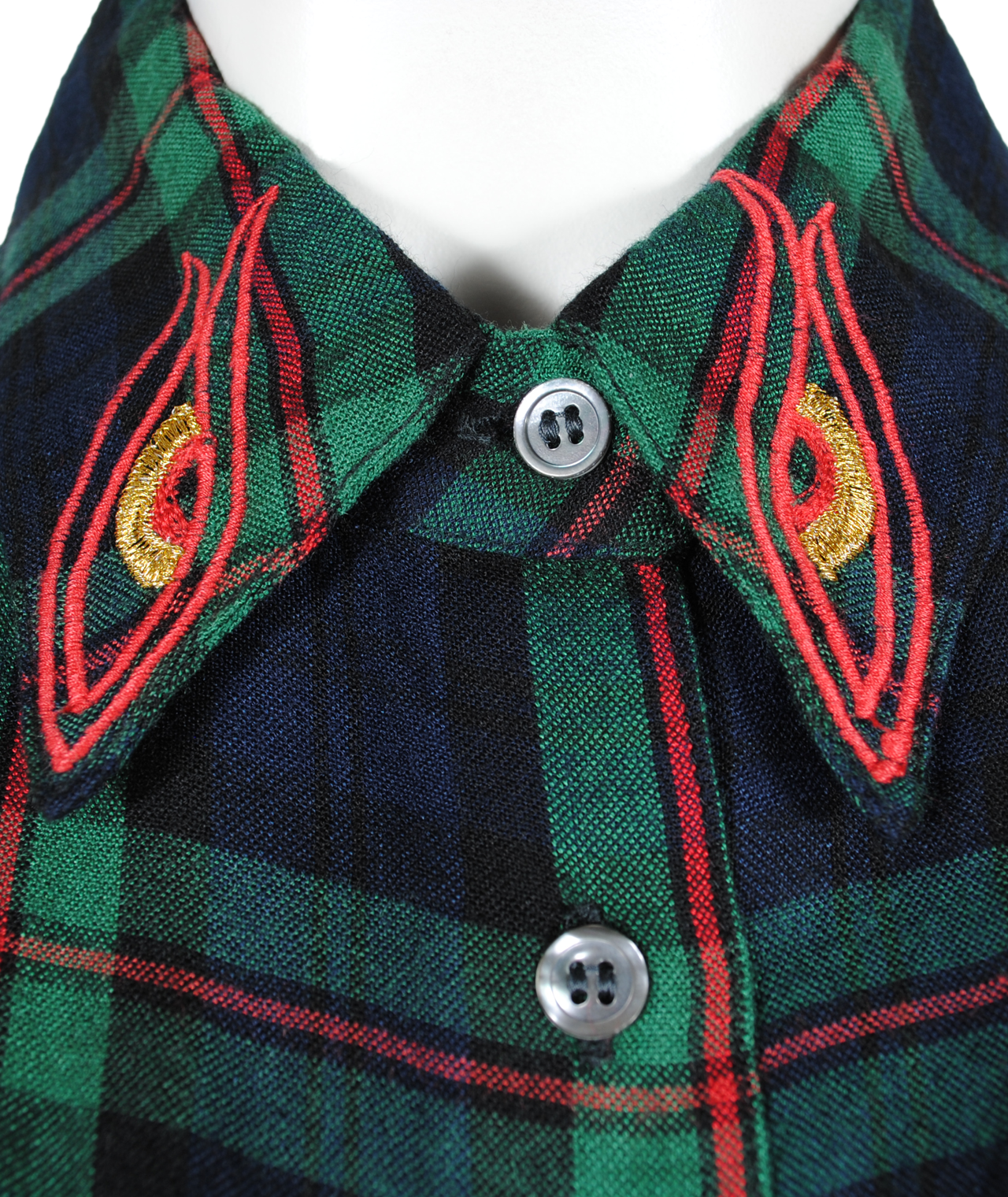 Blusenkragen | blau-grün