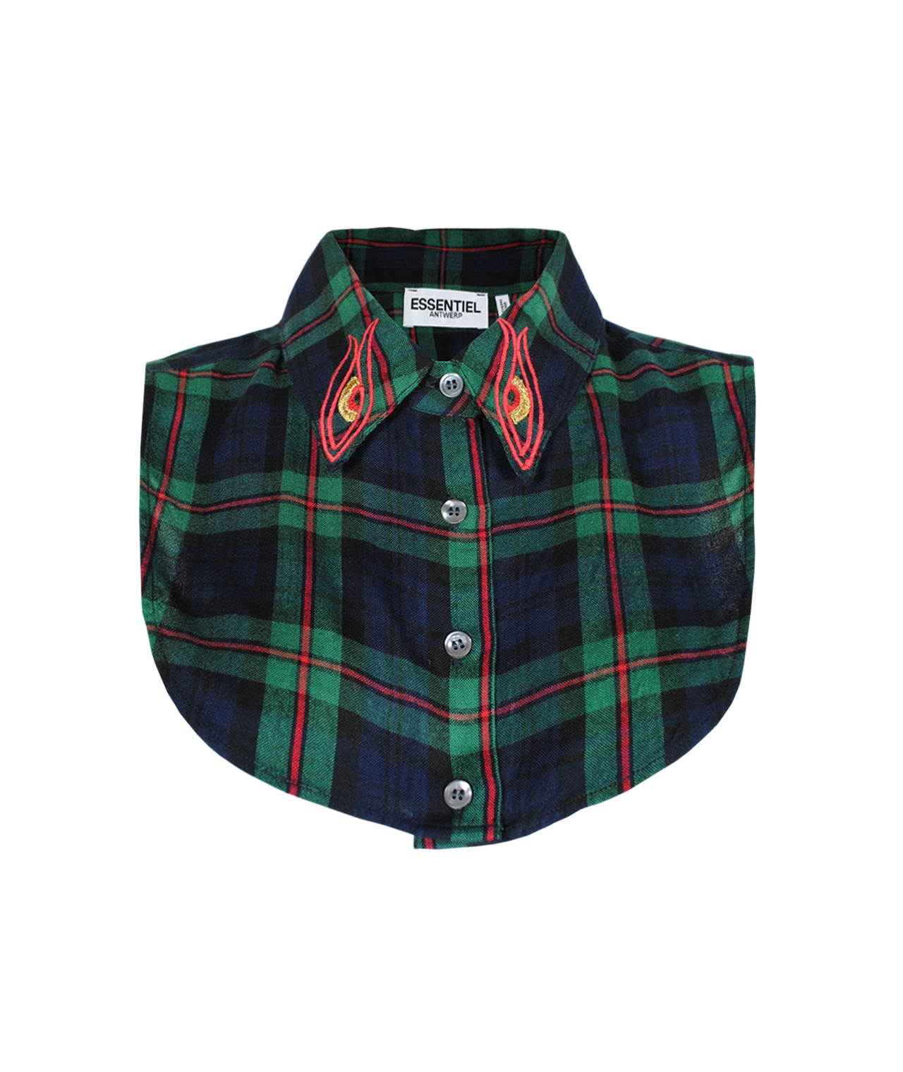 Blusenkragen | blau-grün