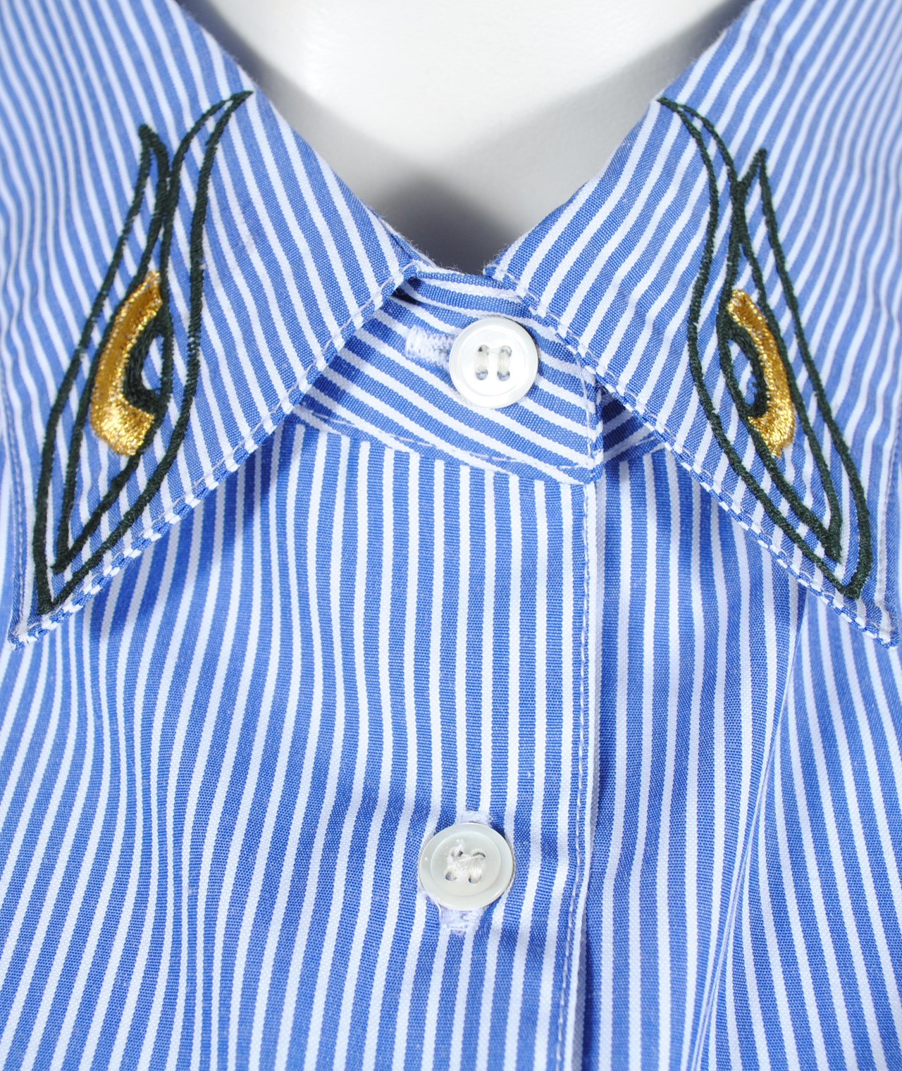 Blusenkragen | blau-weiß