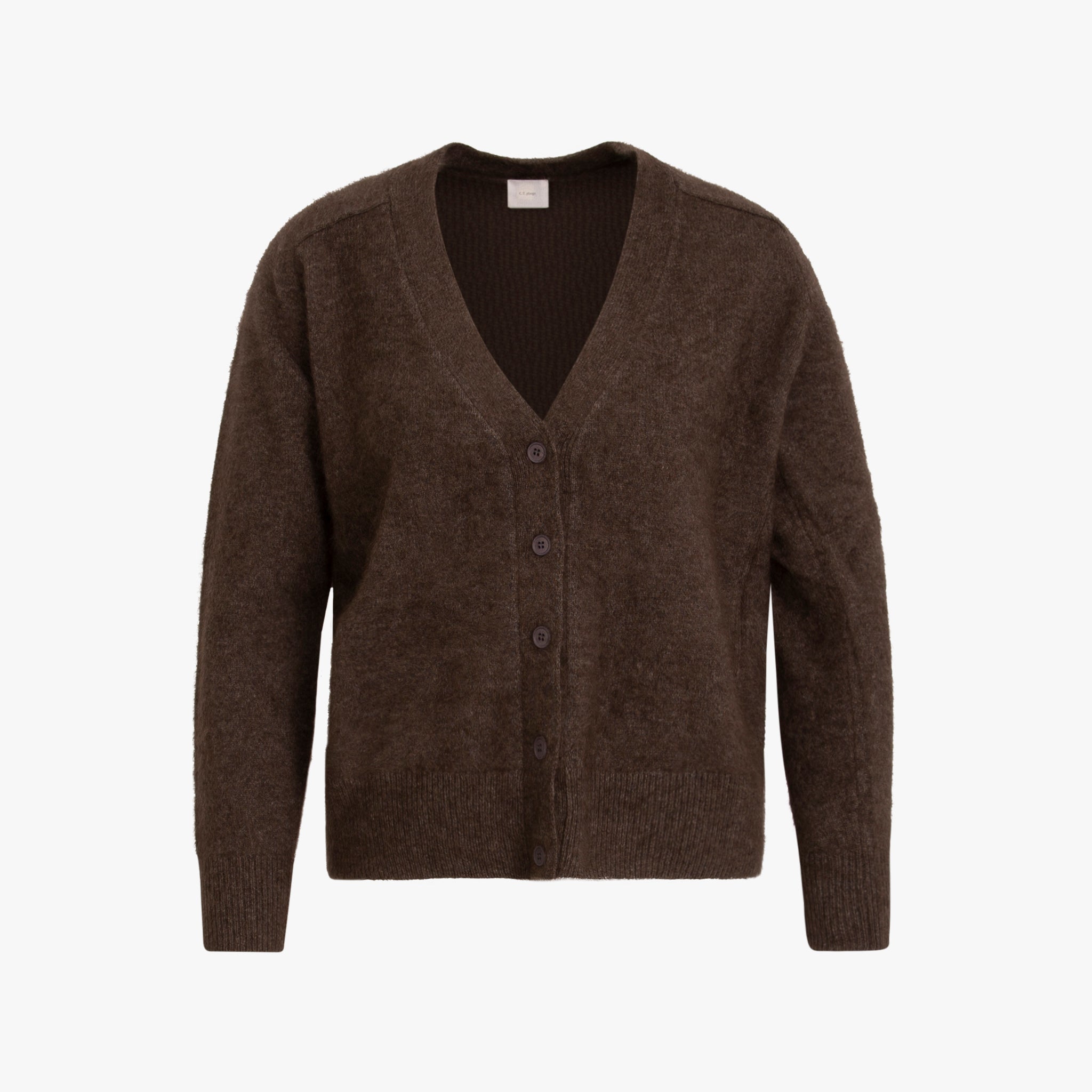 V-Jacke Cosy | graubraun