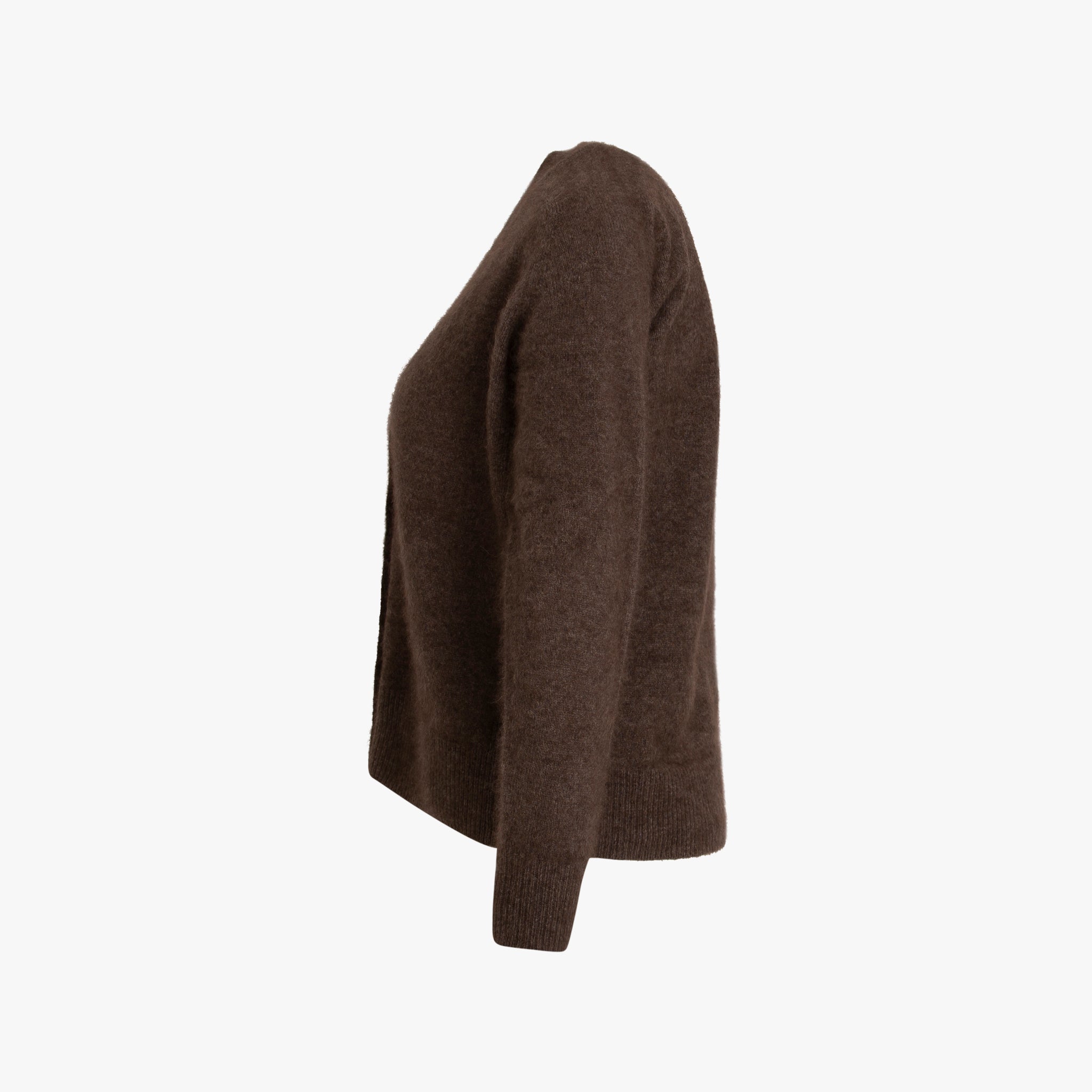 V-Jacke Cosy | graubraun