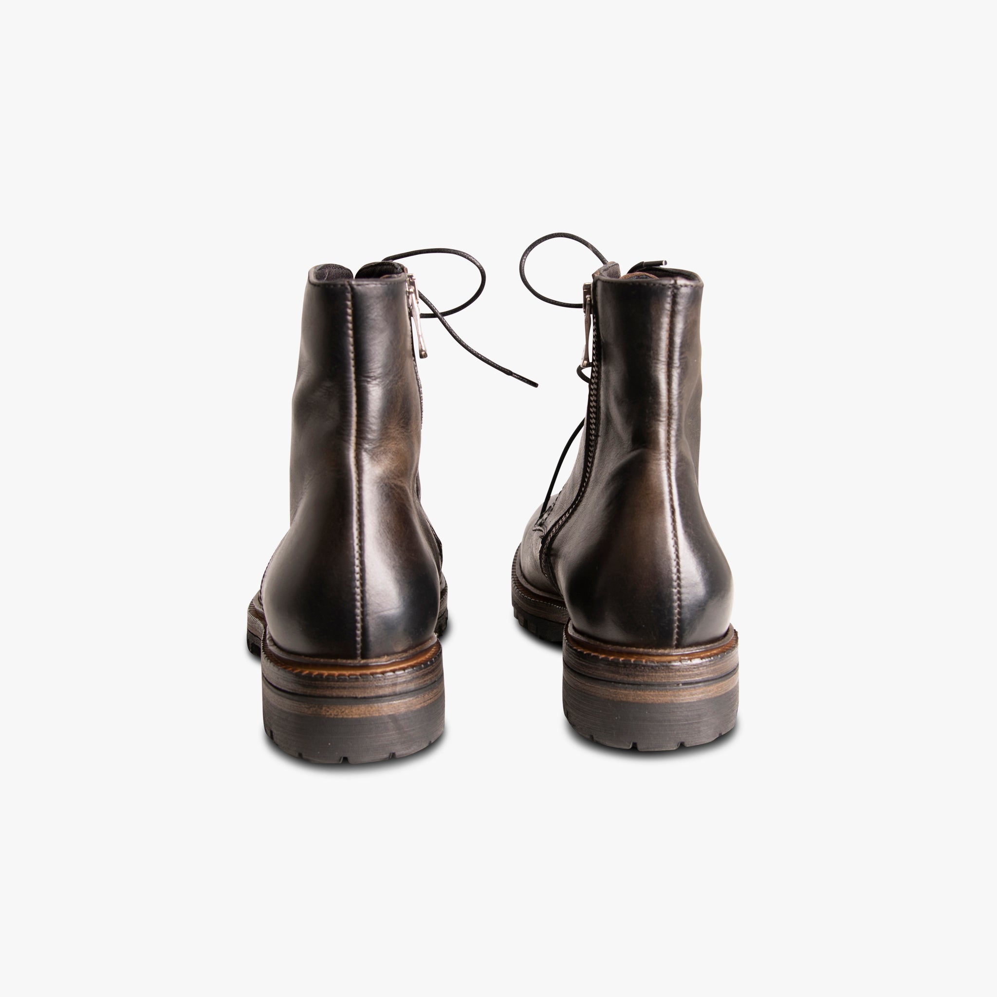 Schnürbootie gefüttert | dunkelbraun