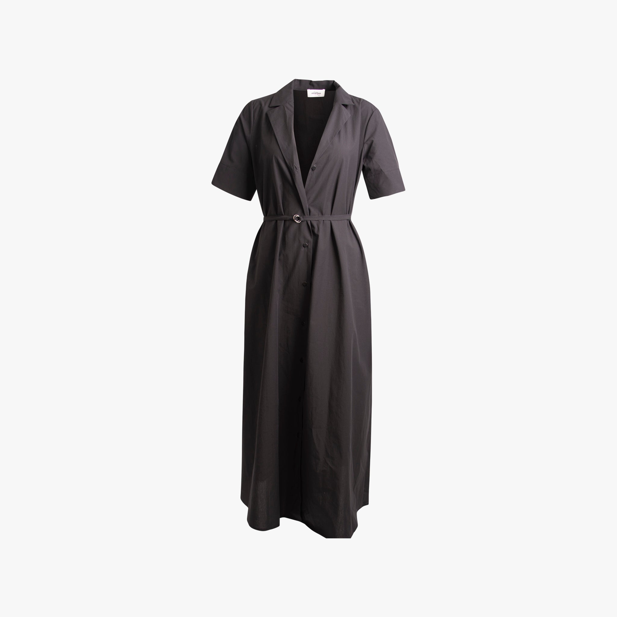 Ottodáme Maxikleid Papertouch| schwarz