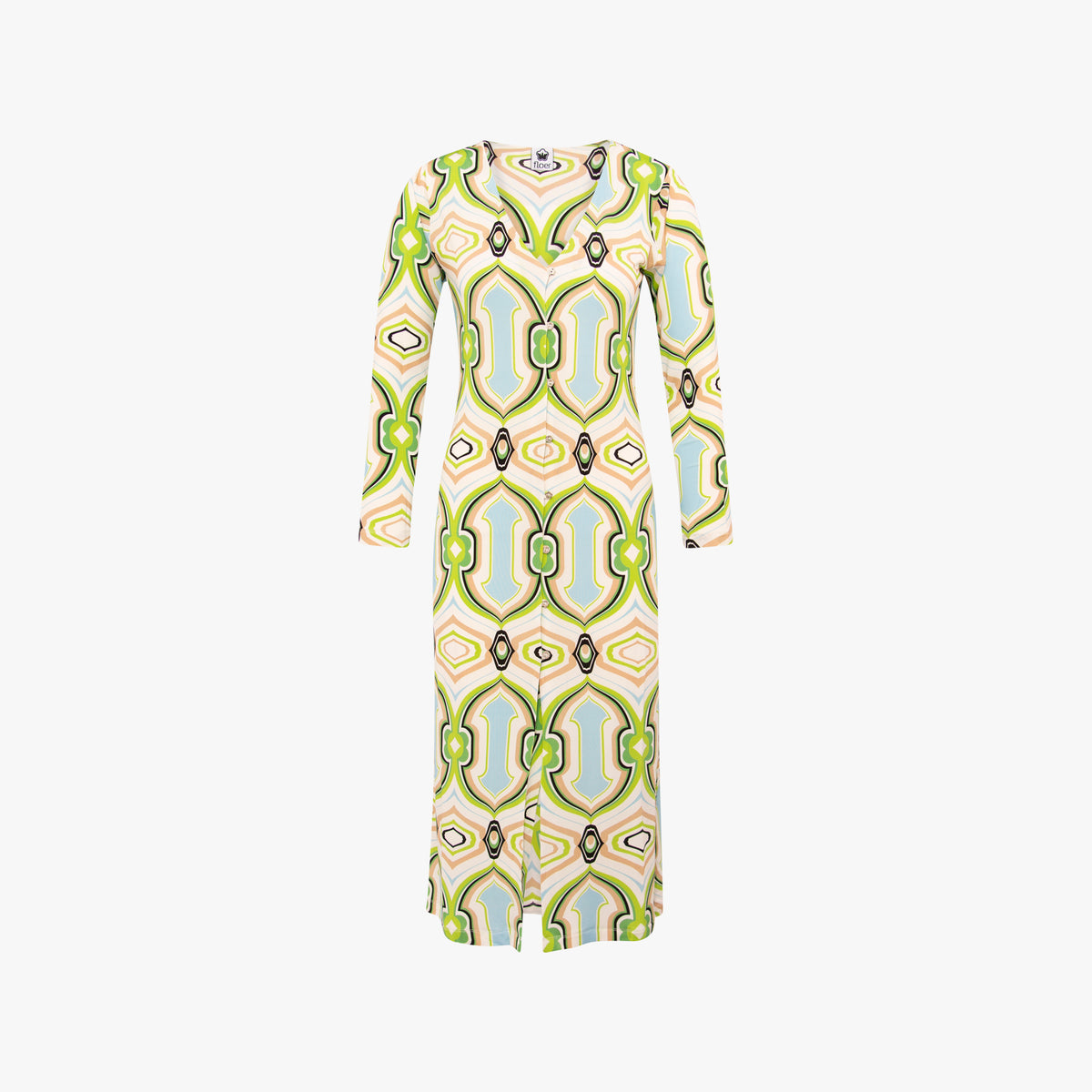 Floer Mantel/Kleid Retroprint | multicolor