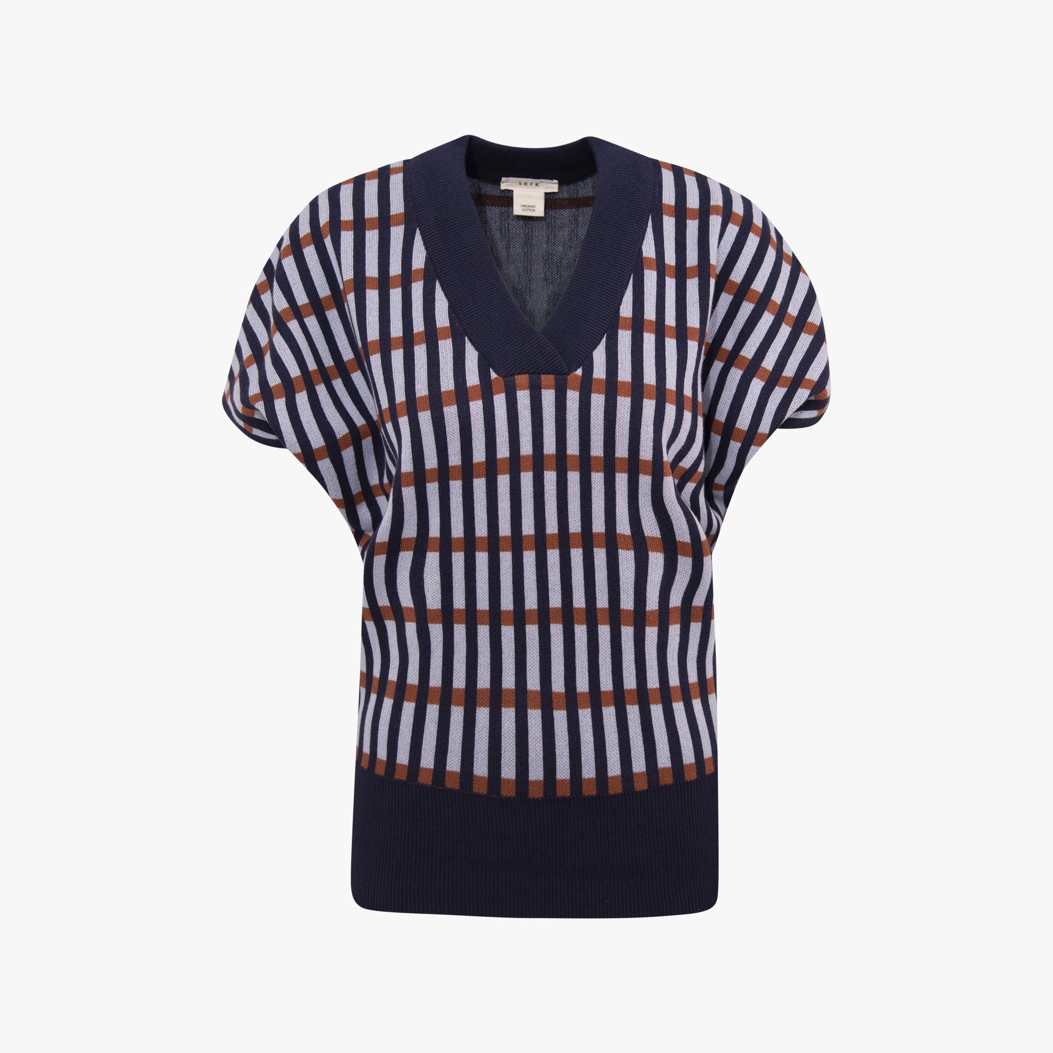 SKFK V-Pullover Gittermuster | multicolor