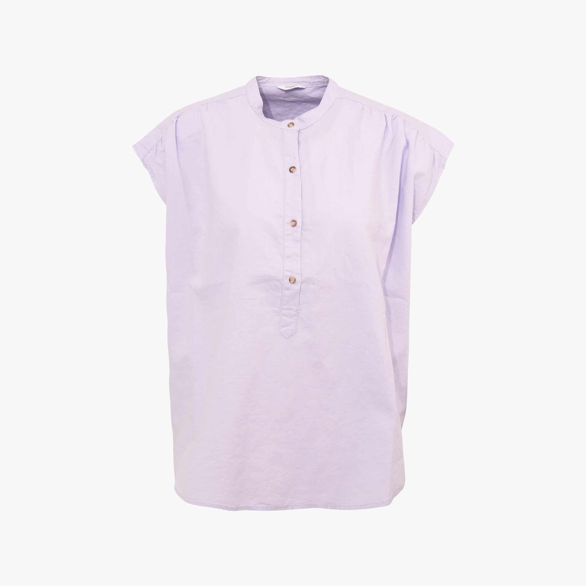 Penn & Ink Schlupfbluse Leinenmix | flieder