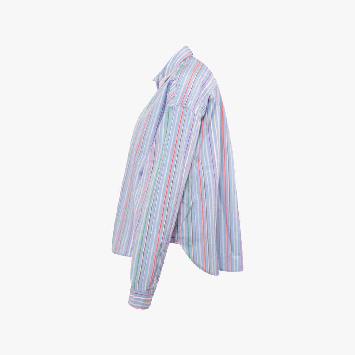 The White SHirt 1/1 Bluse Finestripe | hellblau