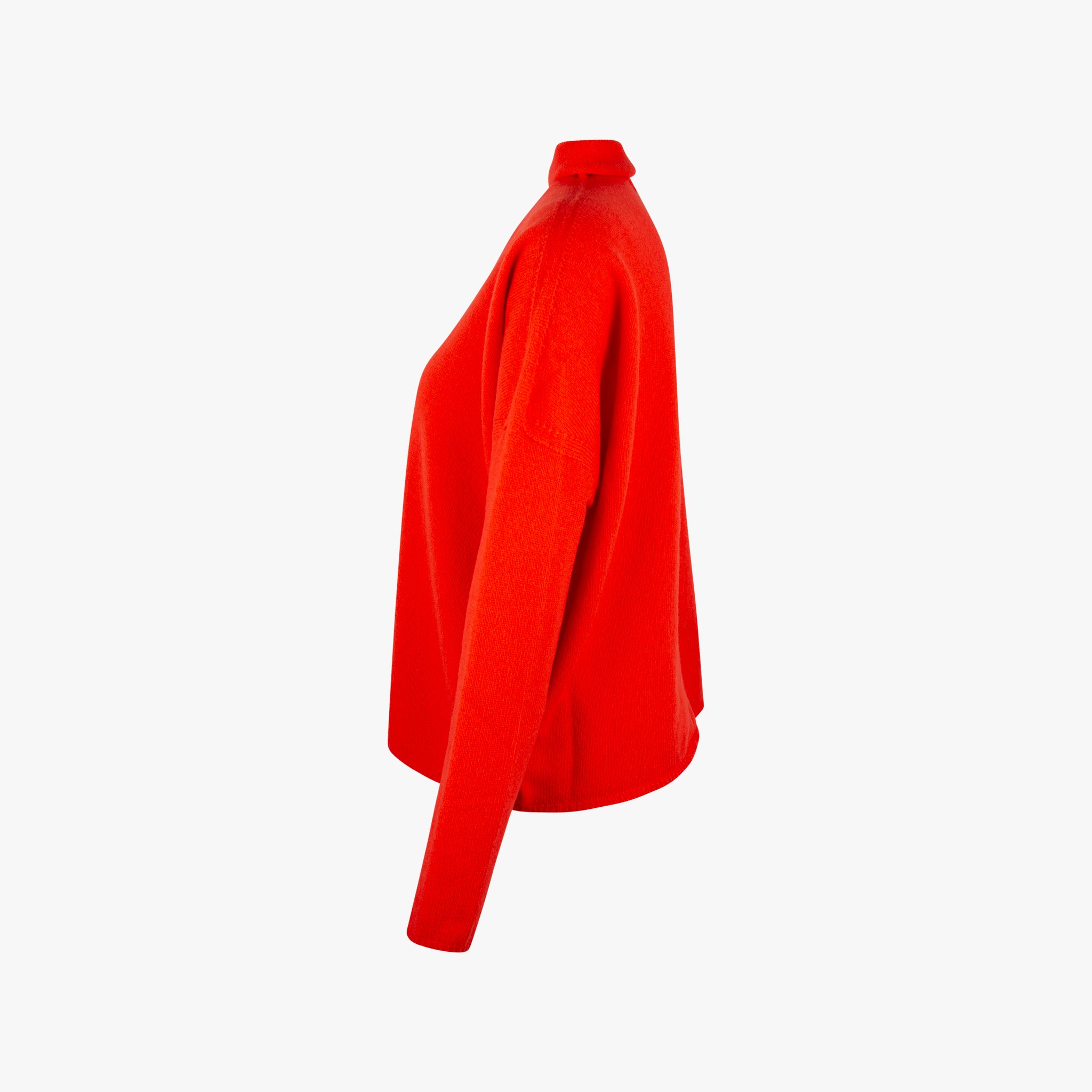 Rollkragen-Pulli uni | orange