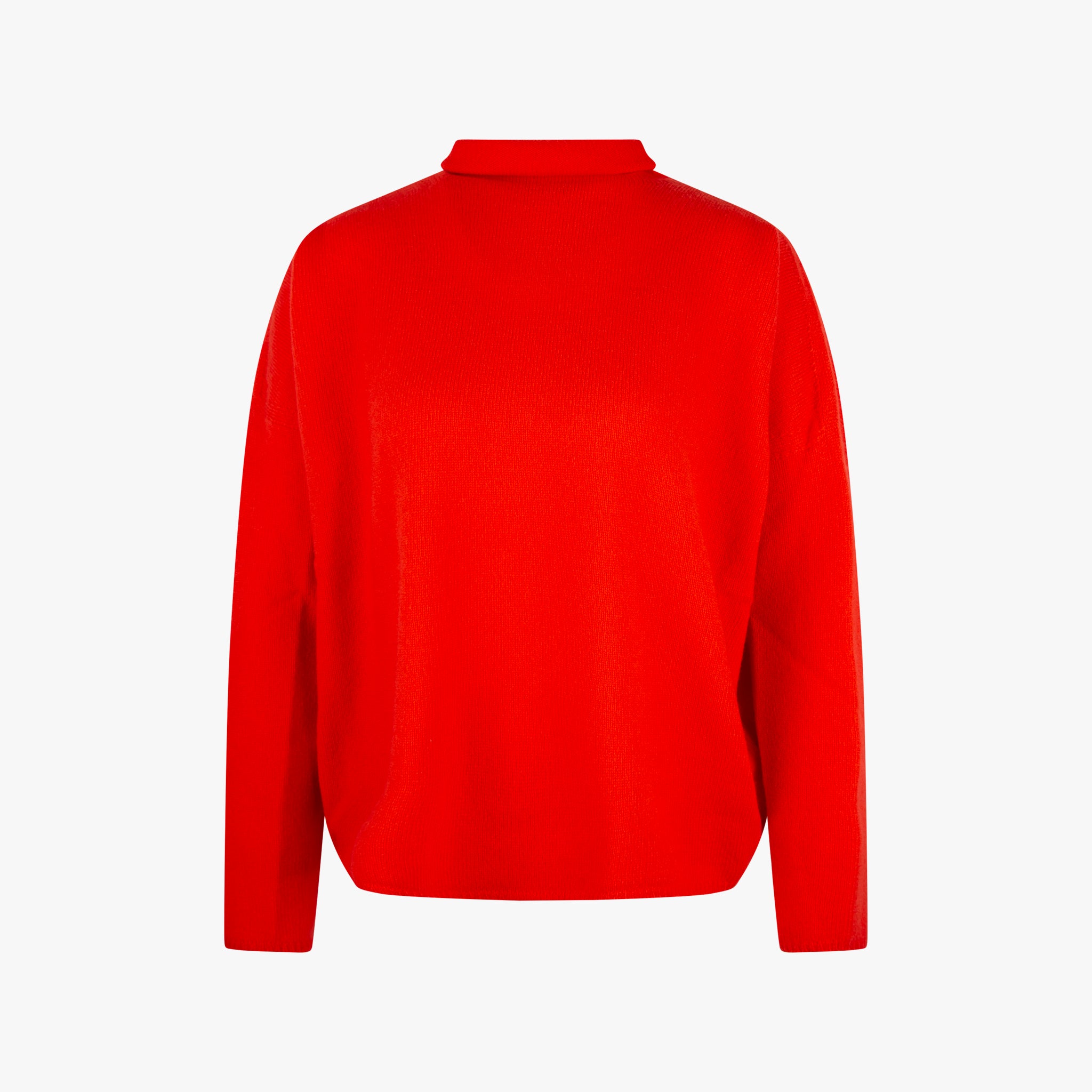 Rollkragen-Pulli uni | orange