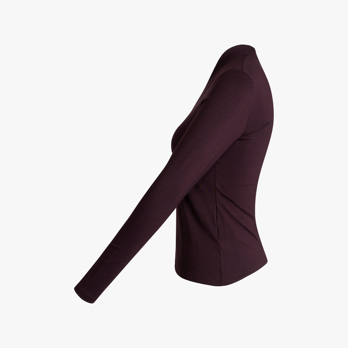 1/1 Shirt Kelchkragen | aubergine