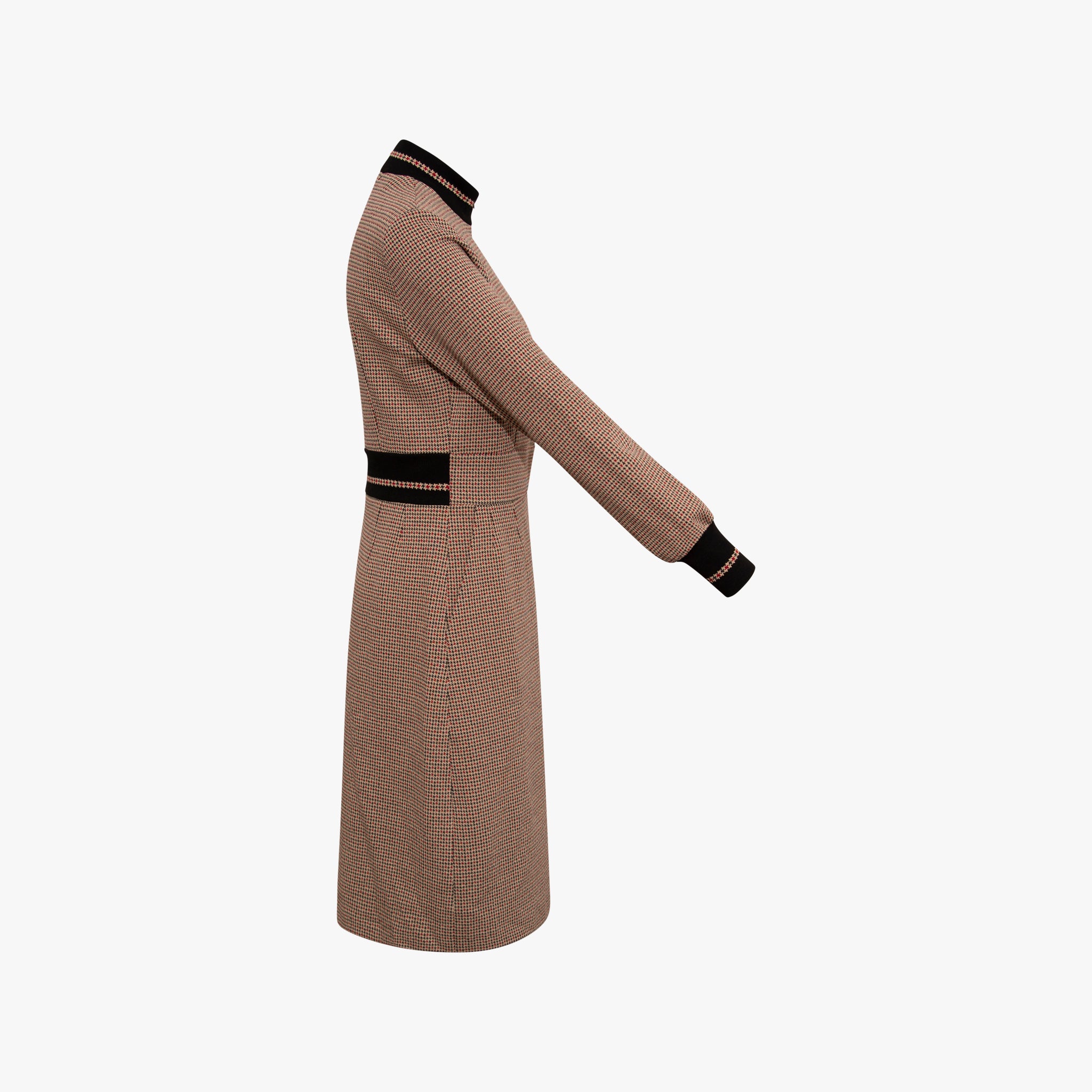Retrokleid Tweedoptik | brandy