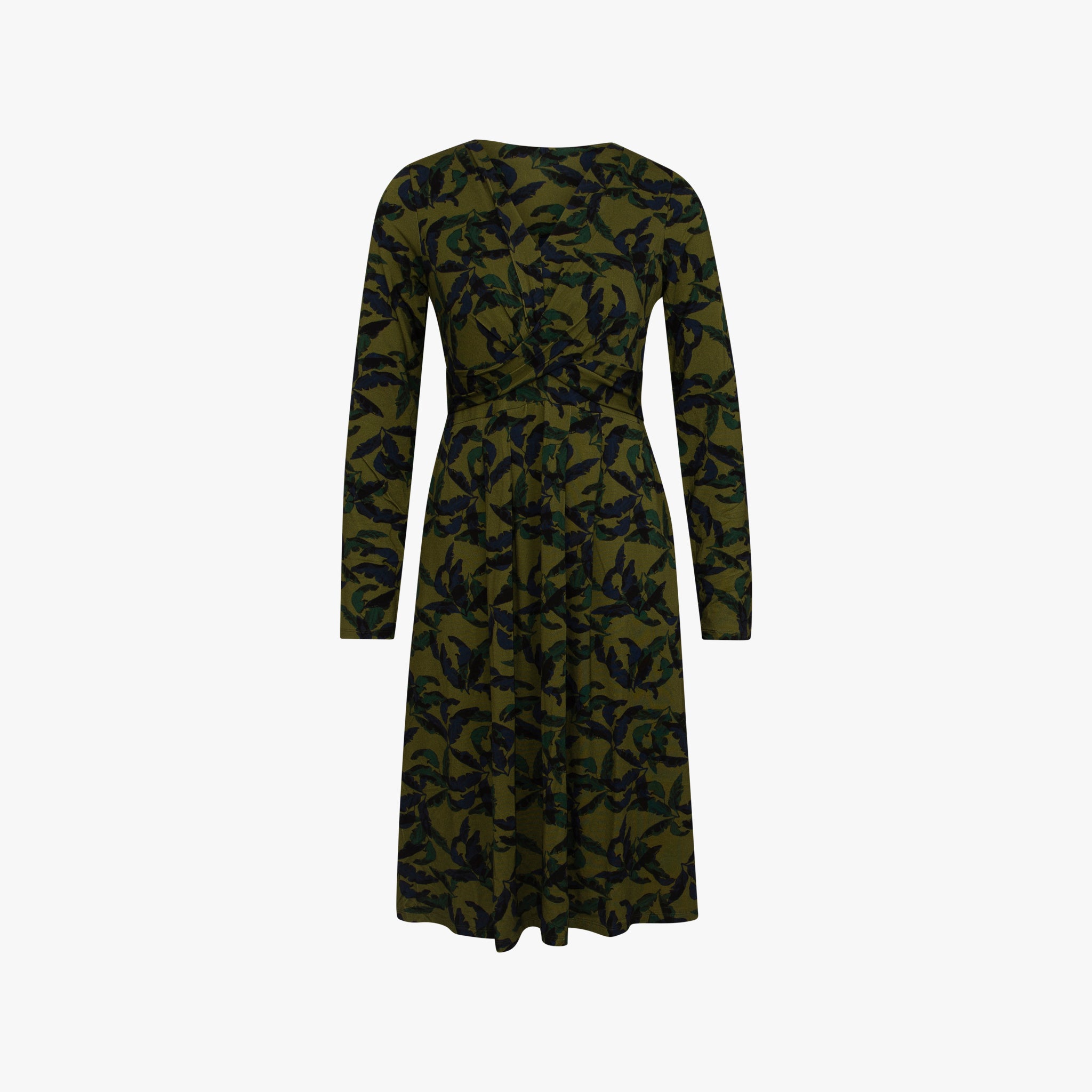 Jerseykleid Drapierung | khaki