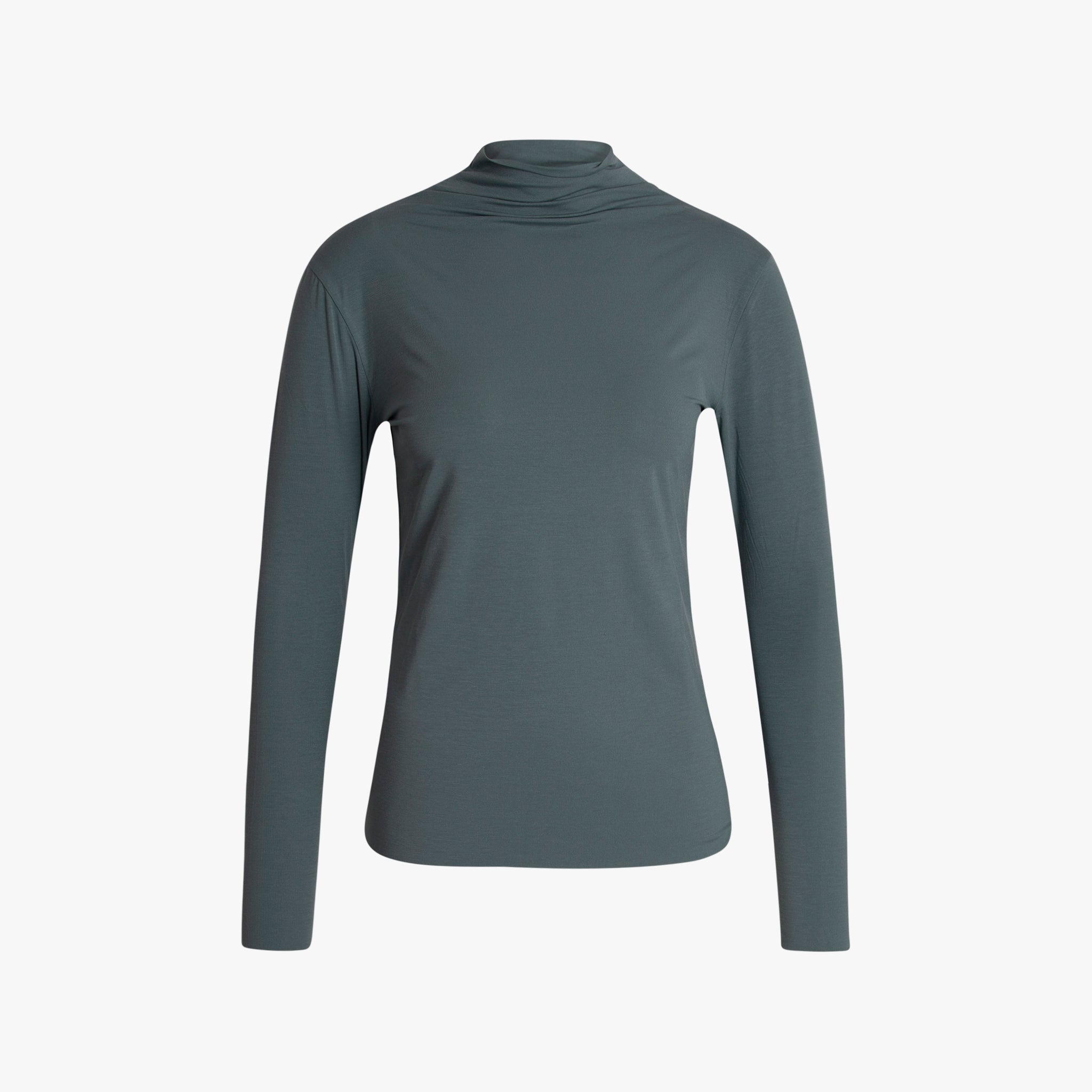 Turtle Neck Shirt | grün-kreide