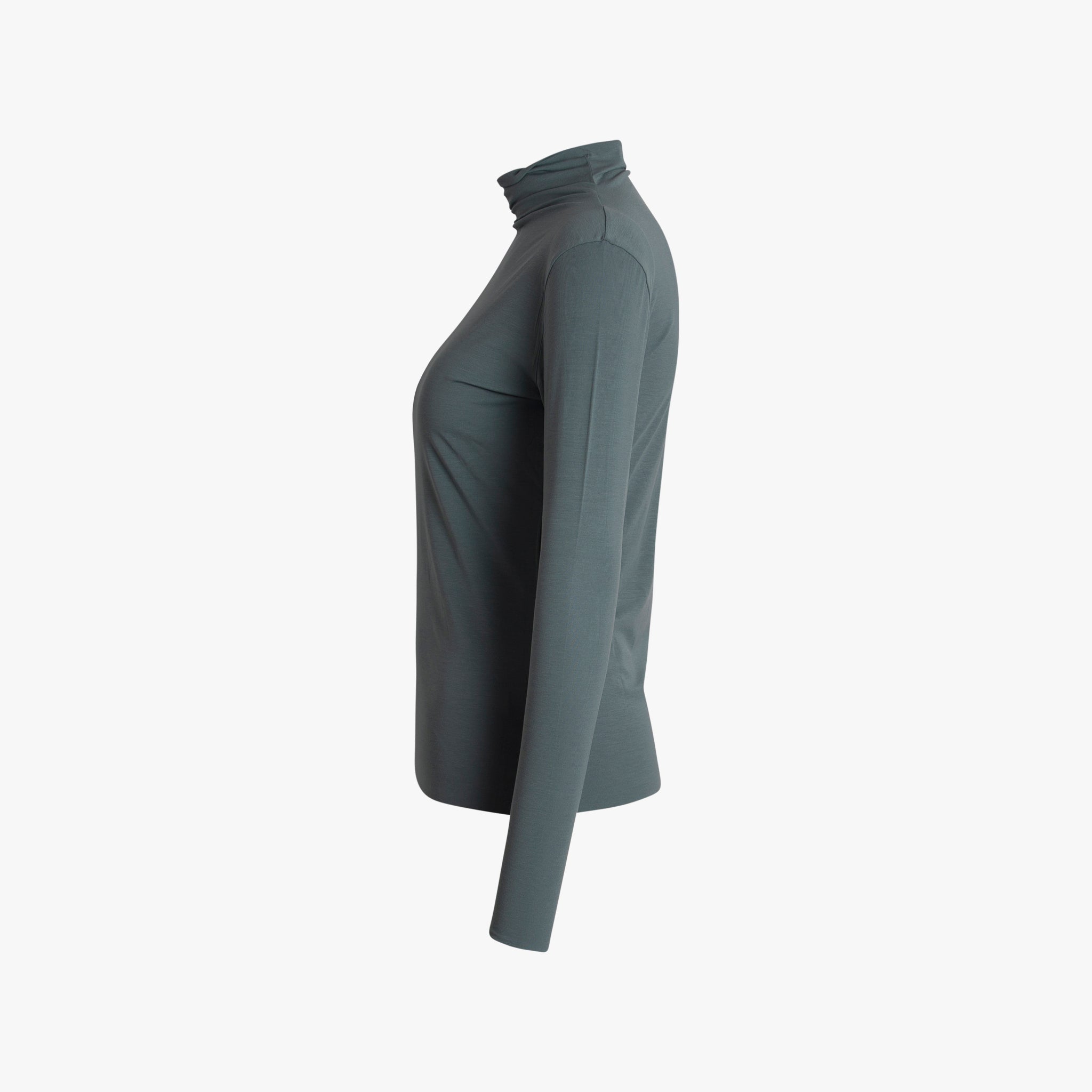 Turtle Neck Shirt | grün-kreide