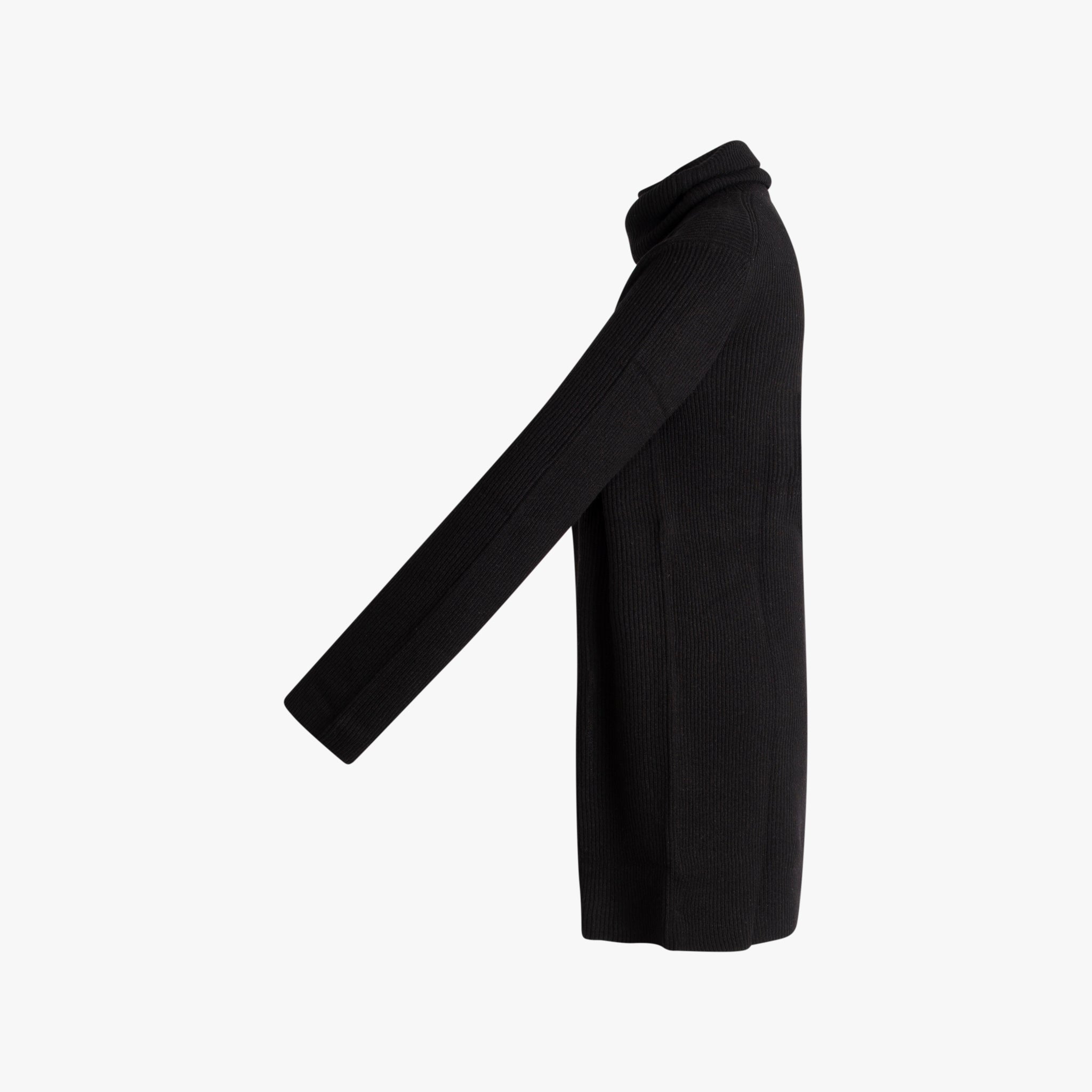 Longpulli Rippe | schwarz