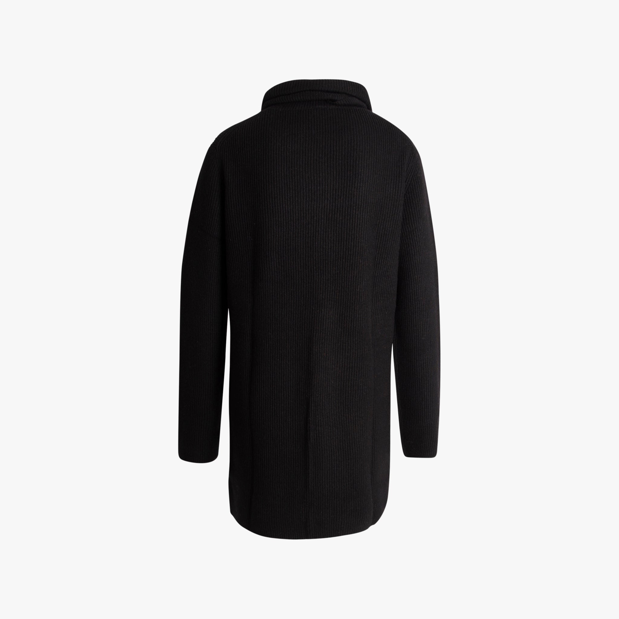 Longpulli Rippe | schwarz