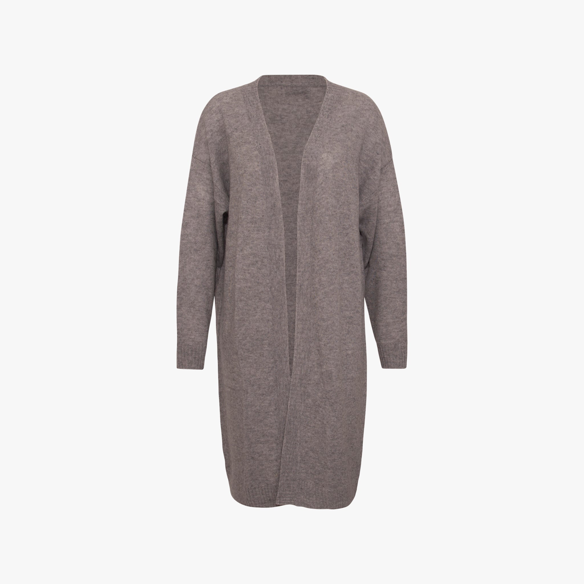 Cardigan Midi Cashmere | graumelange