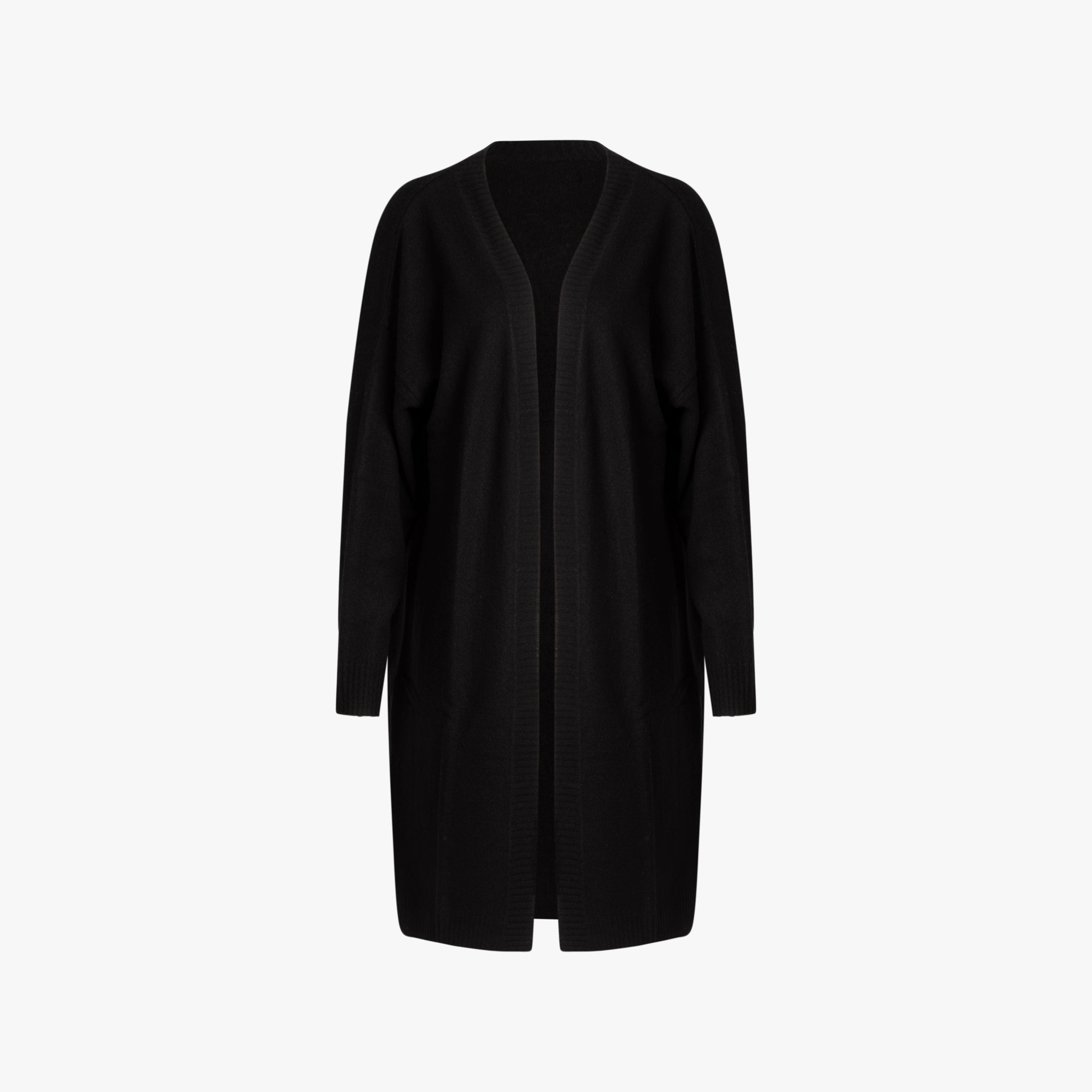 Cardigan Midi Cashmere | schwarz
