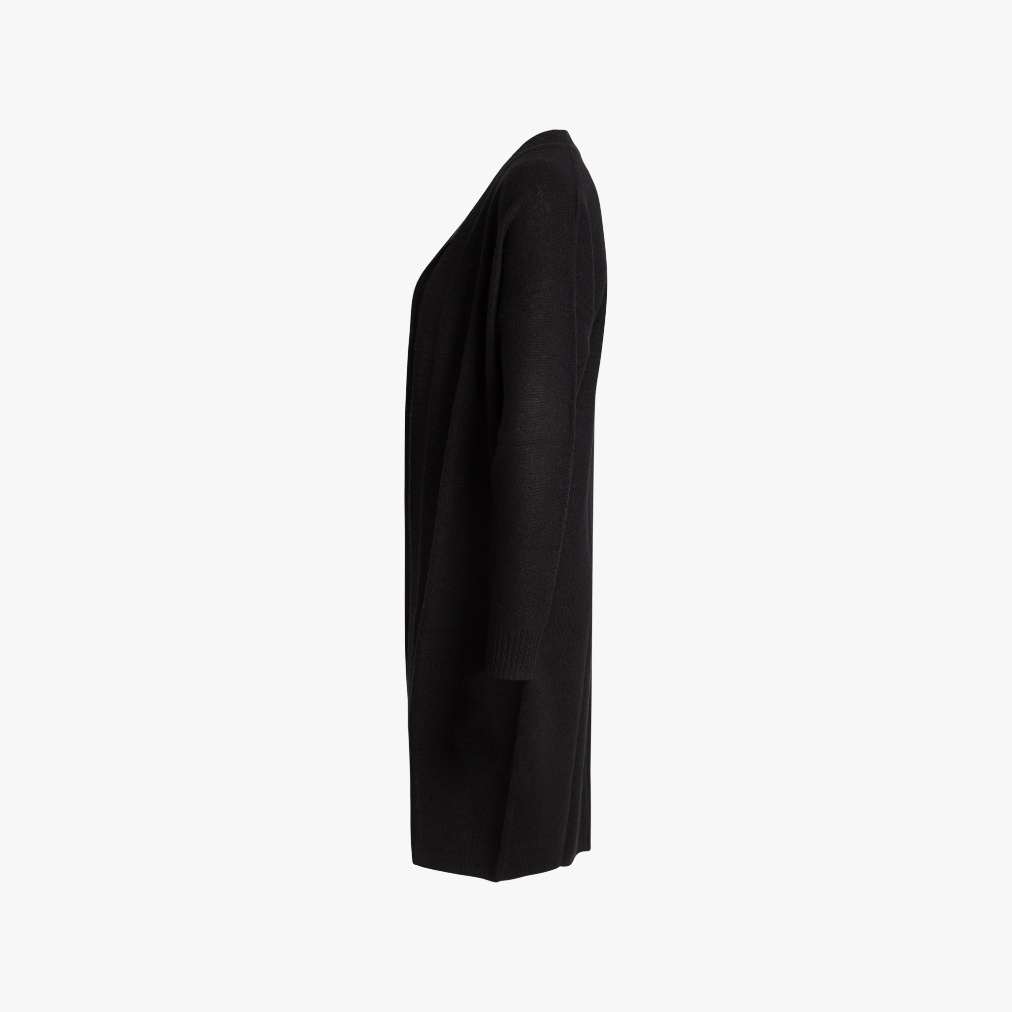 Cardigan Midi Cashmere | schwarz