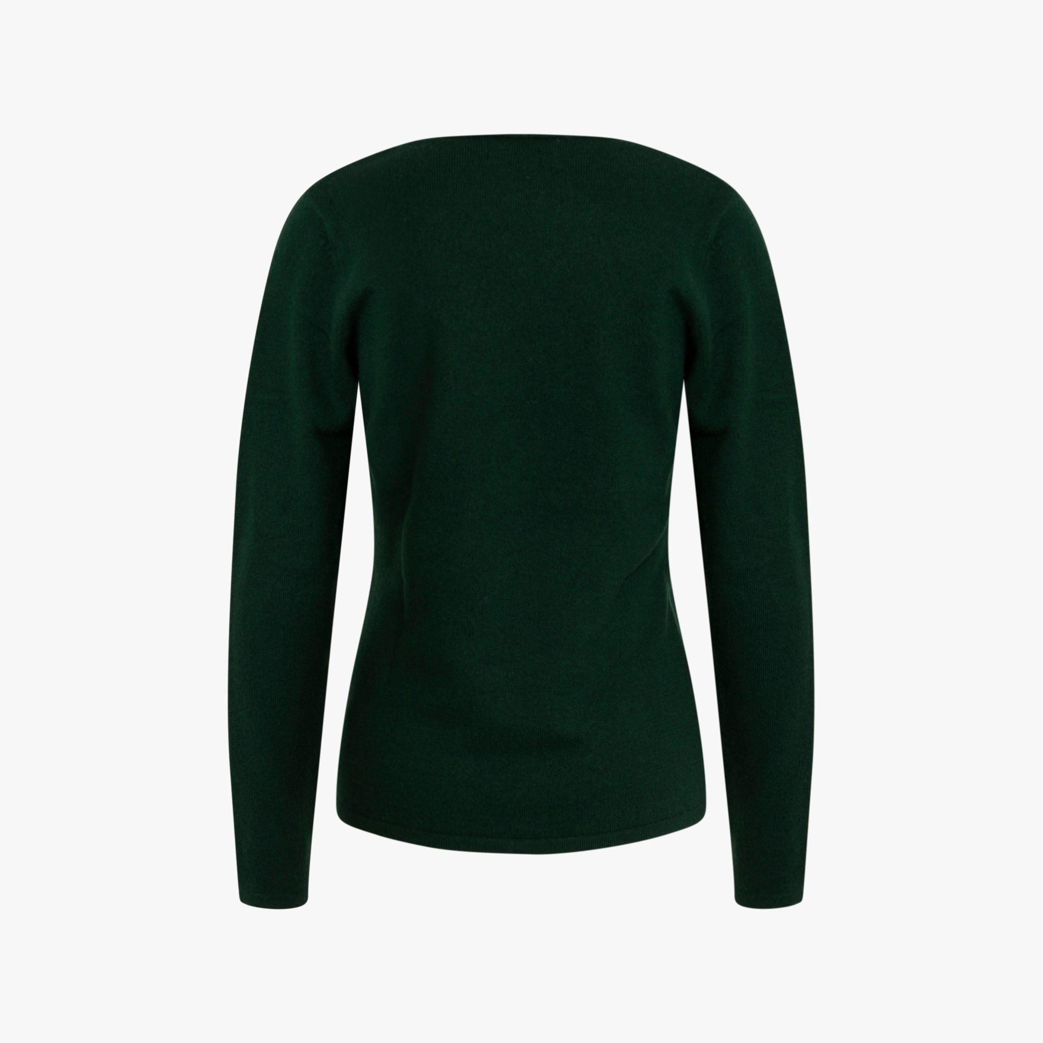 V-Pulli Basic Cashmere | flaschengrün