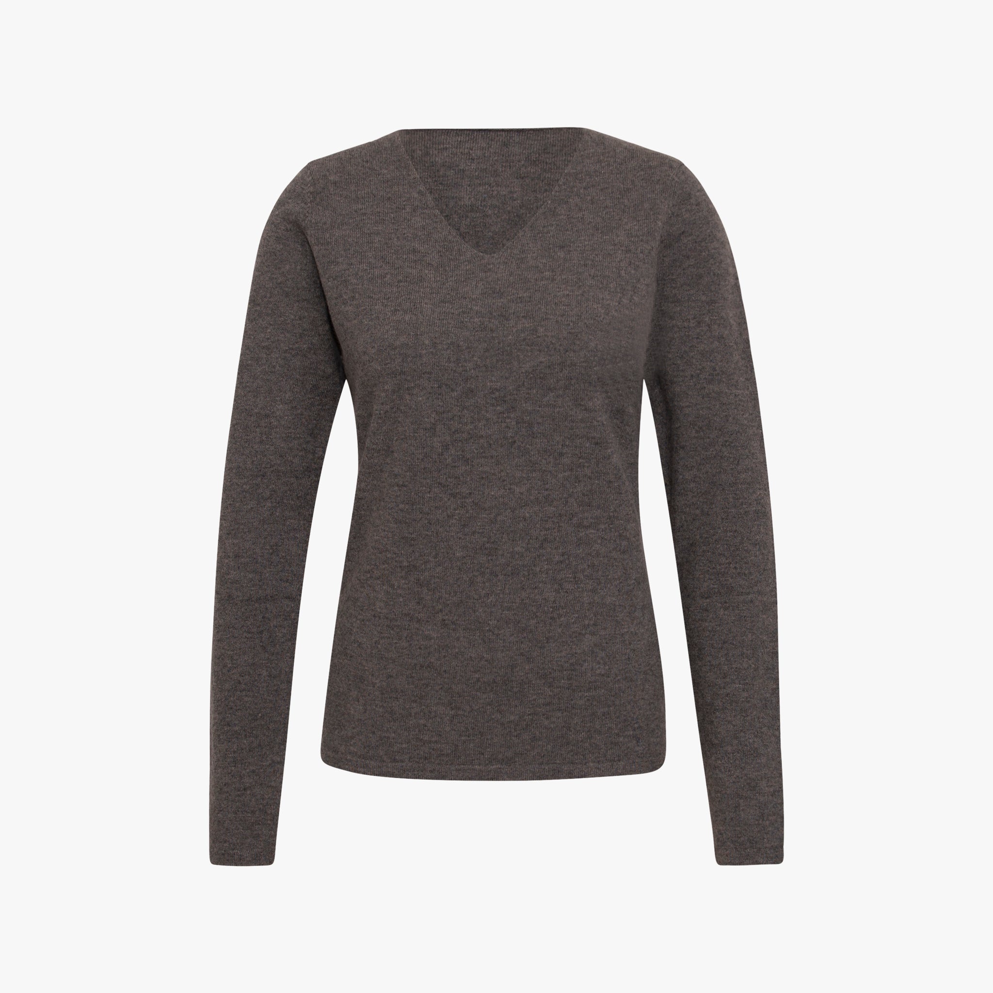 V-Pulli Basic Cashmere | dunkelgrau