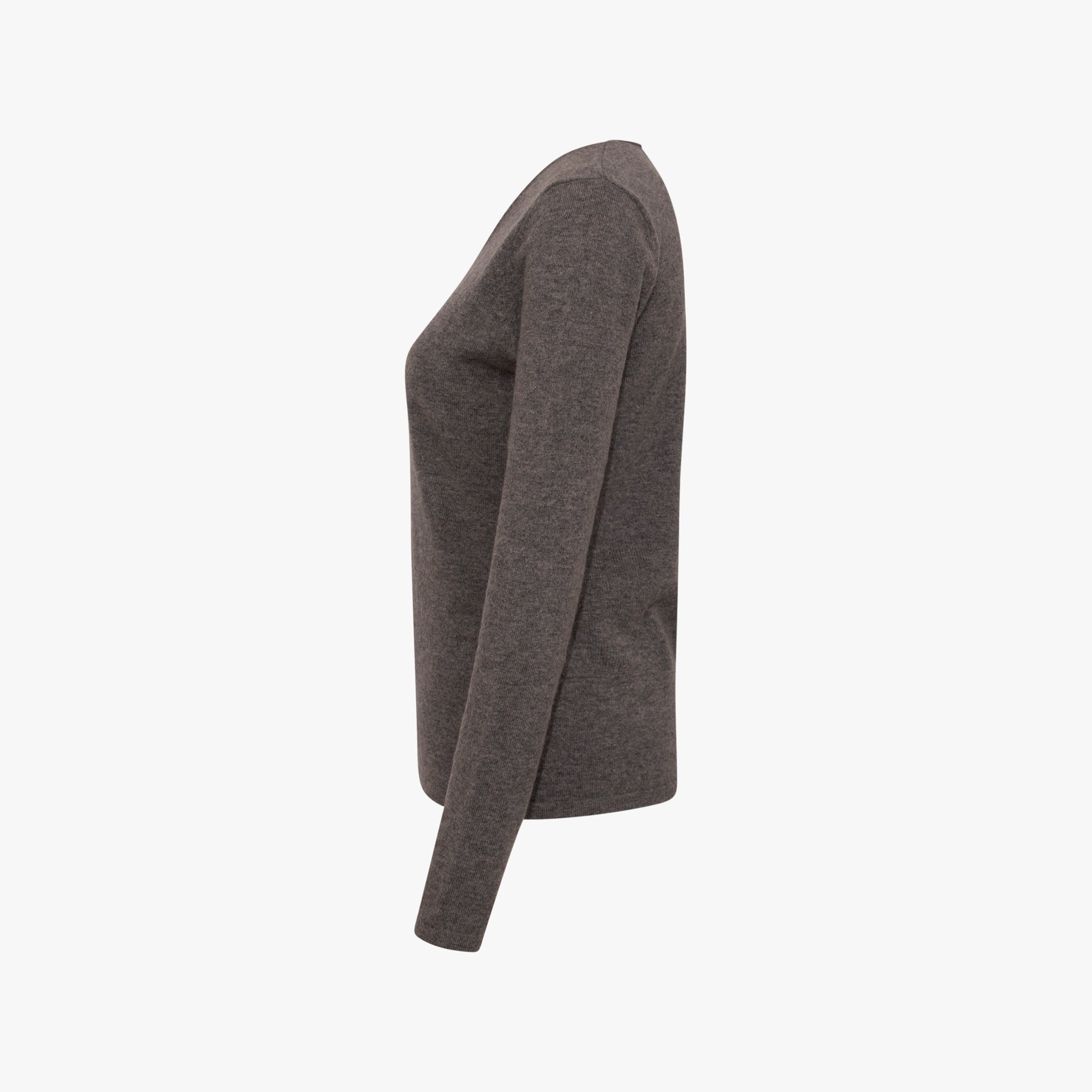 V-Pulli Basic Cashmere | dunkelgrau