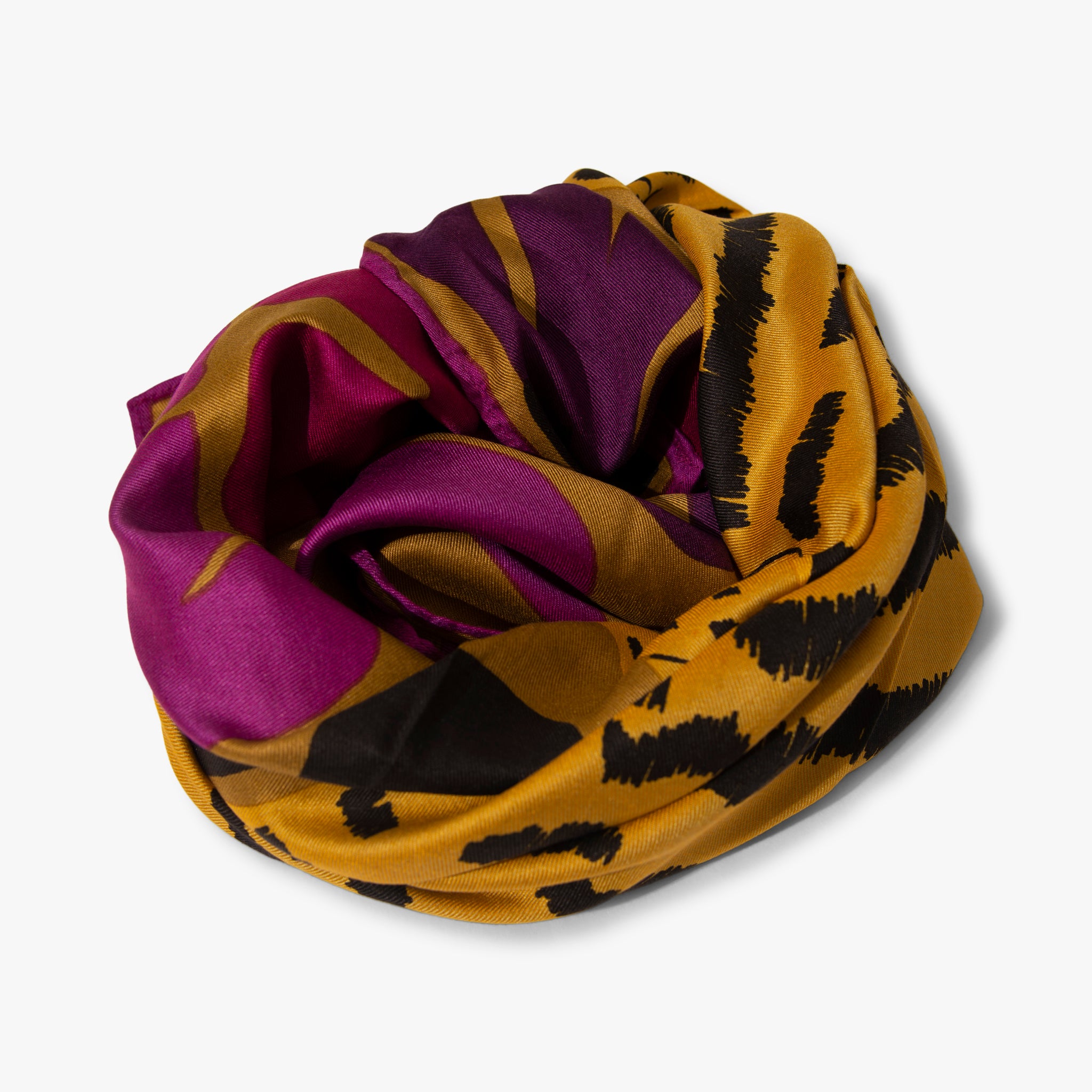 Schal Wildkatzenprint | gold