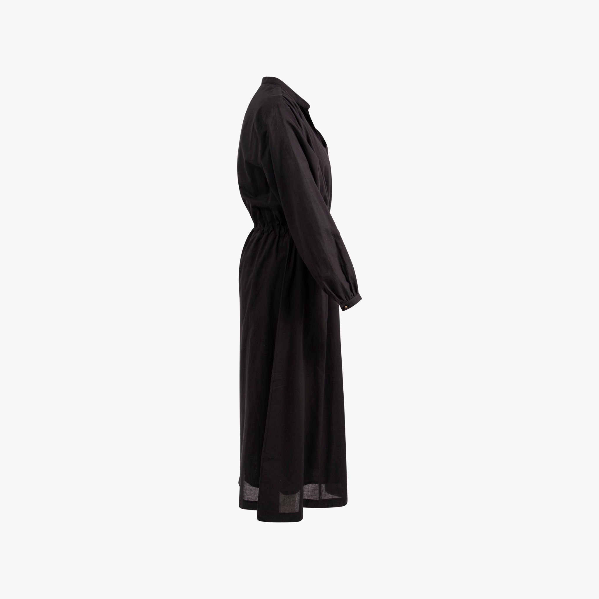 Kleid Tunnelzug uni | schwarz