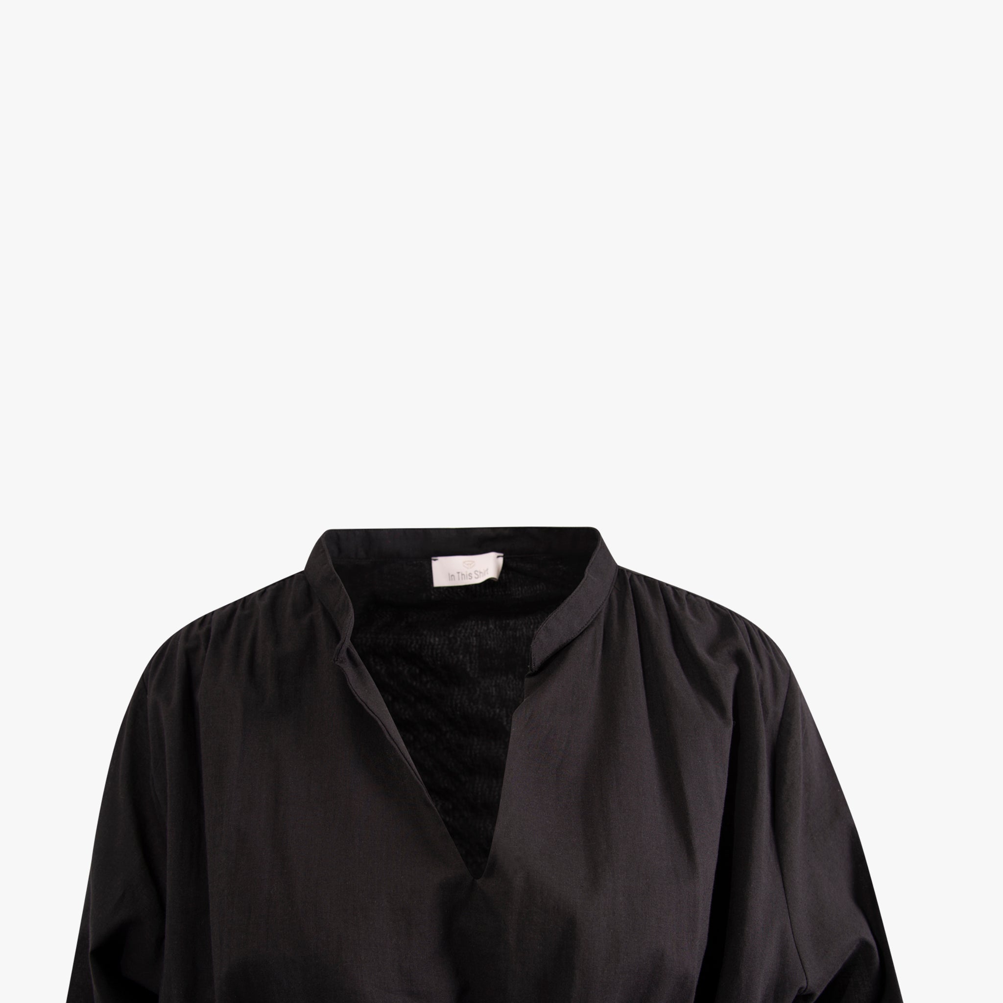 Kleid Tunnelzug uni | schwarz