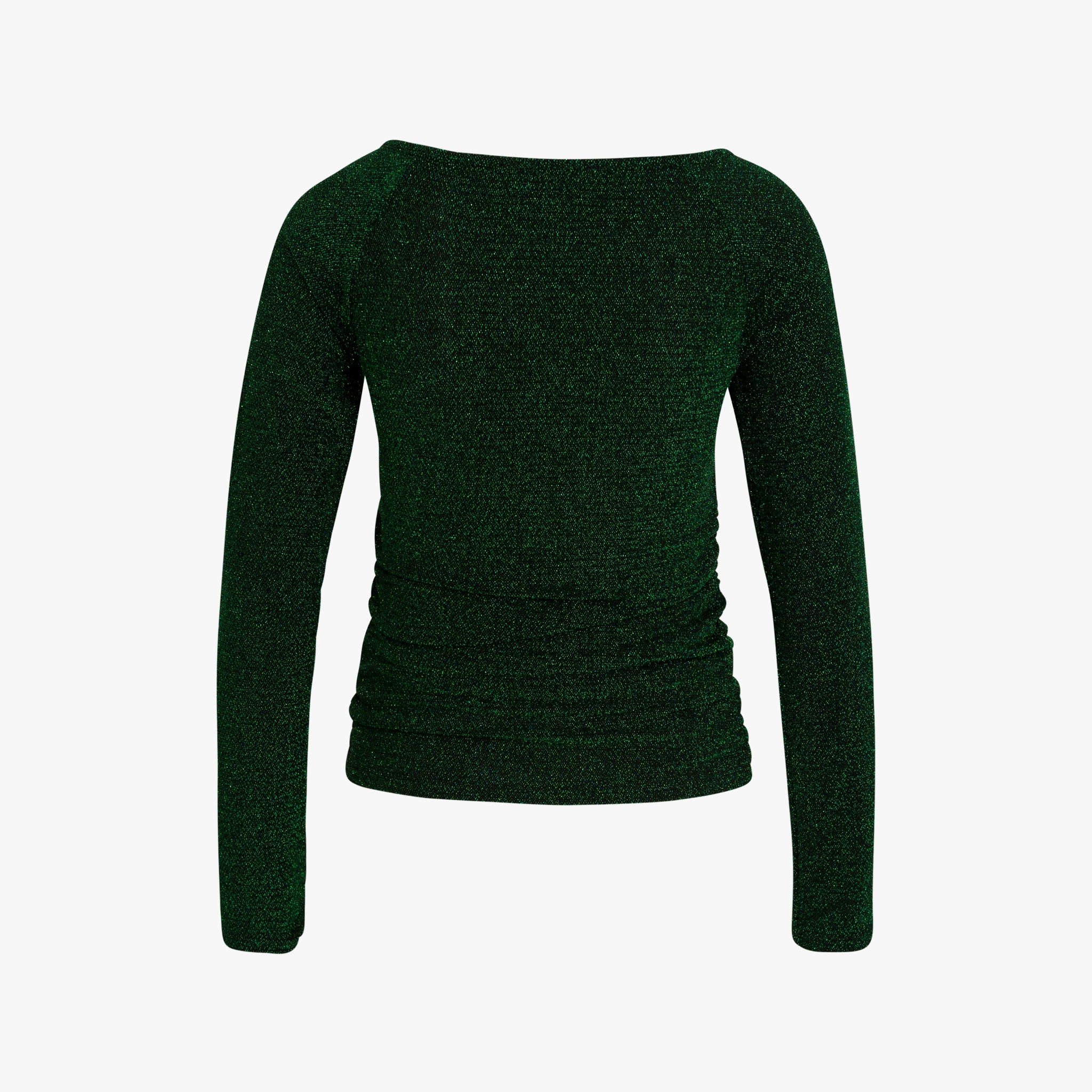 Blusenshirt Raffung Lurex | grün