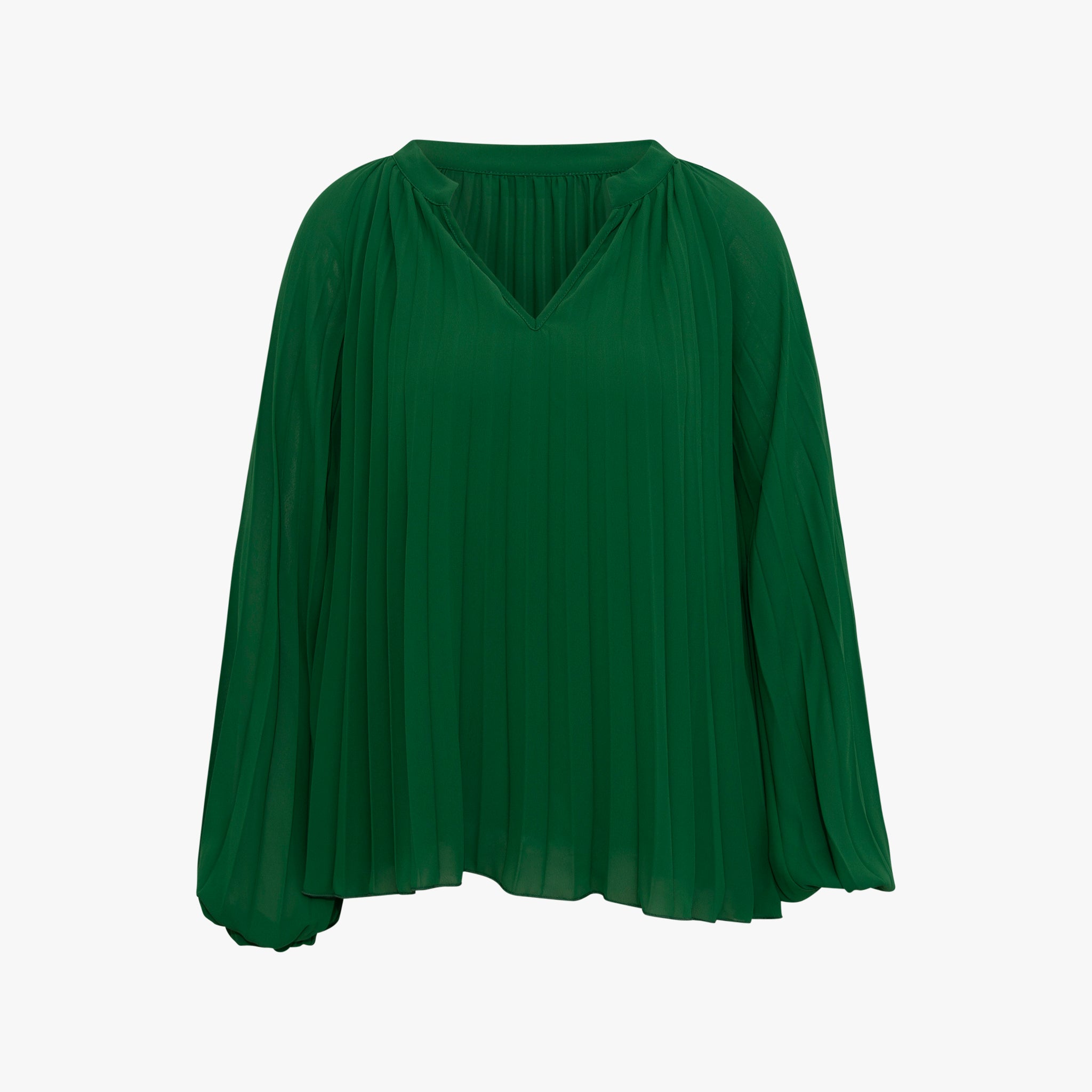 Plisseebluse | gras