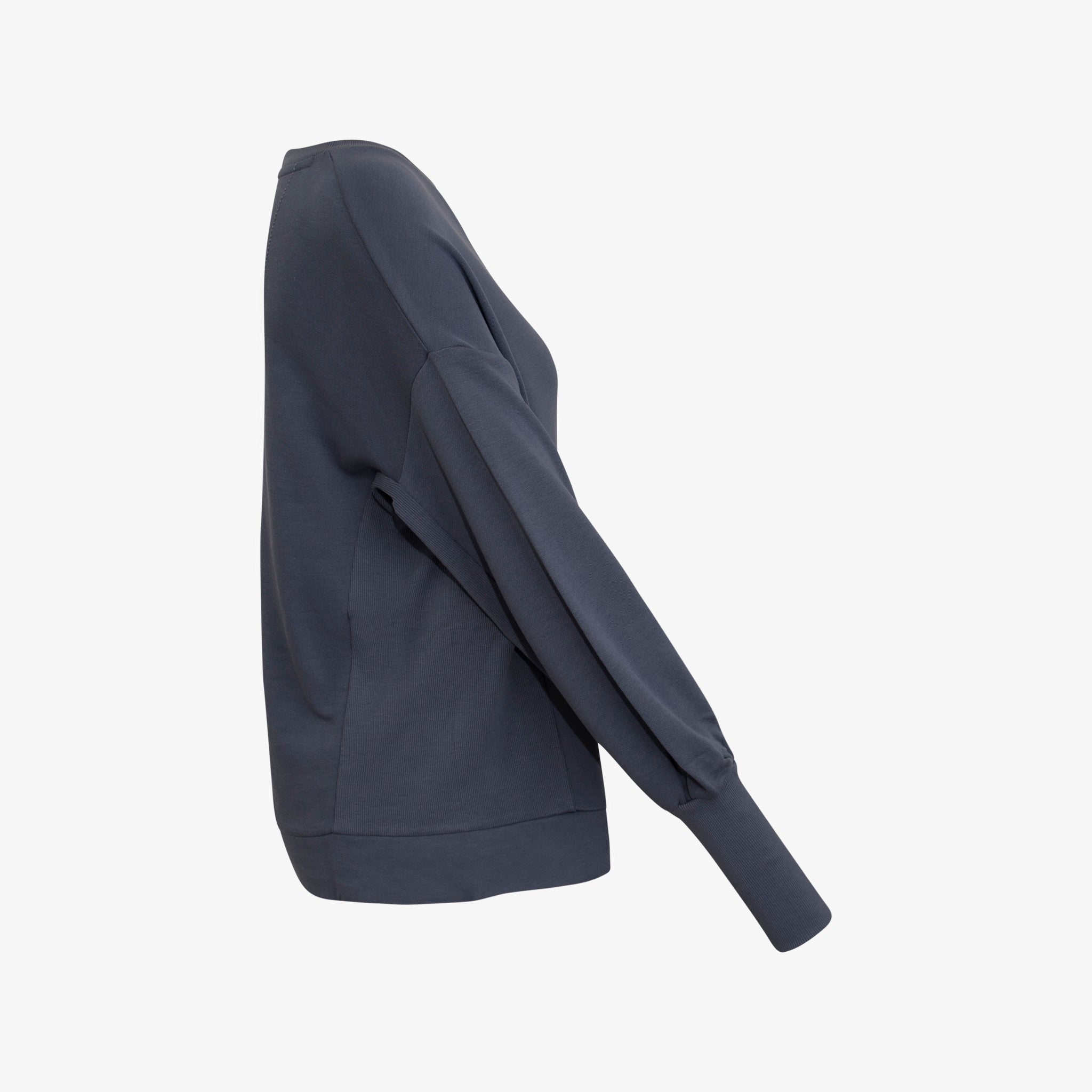 Sweatshirt Langmanschette | graublau