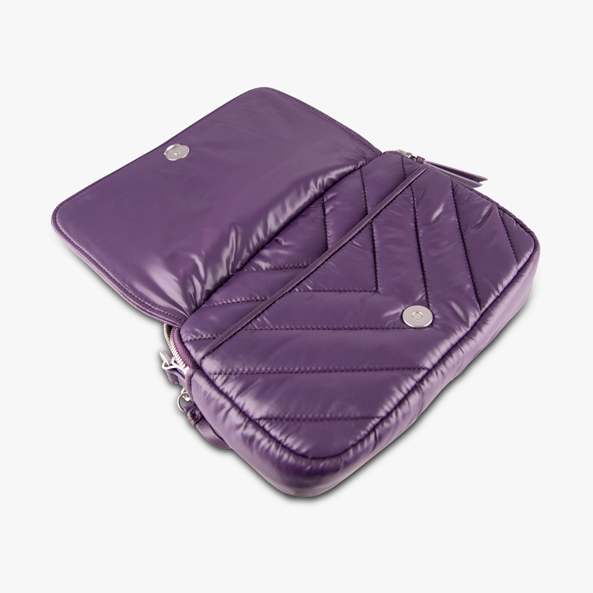 Cross Body Flap Bag | aubergine