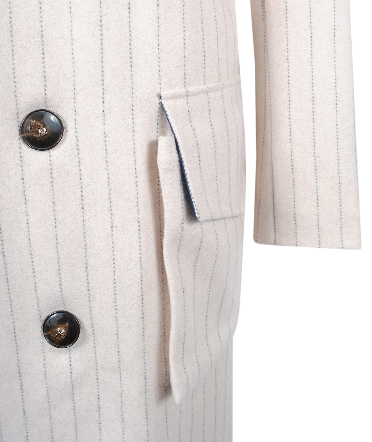 Langmantel Streifen | beige